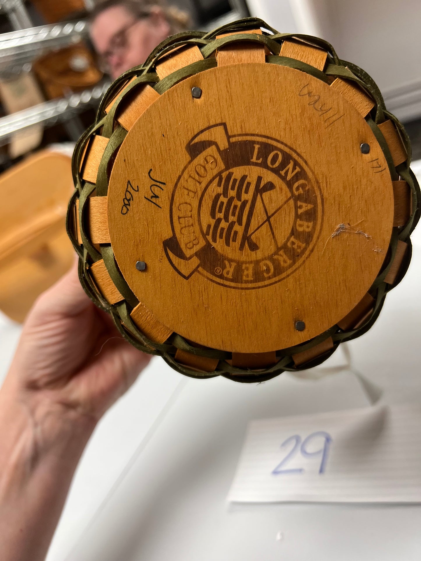 Longaberger 2000 golf basket with protector