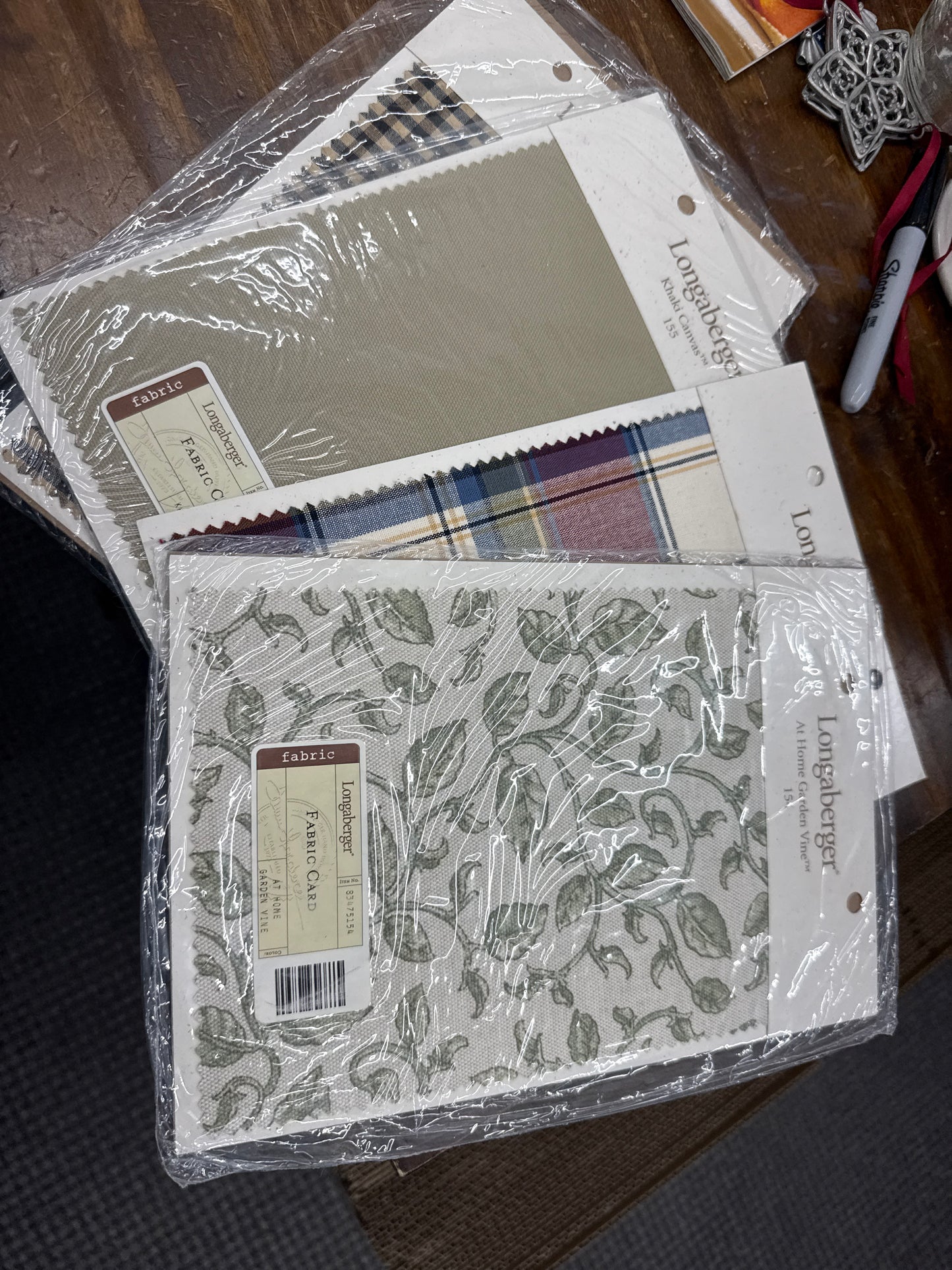 Longaberger fabric cards