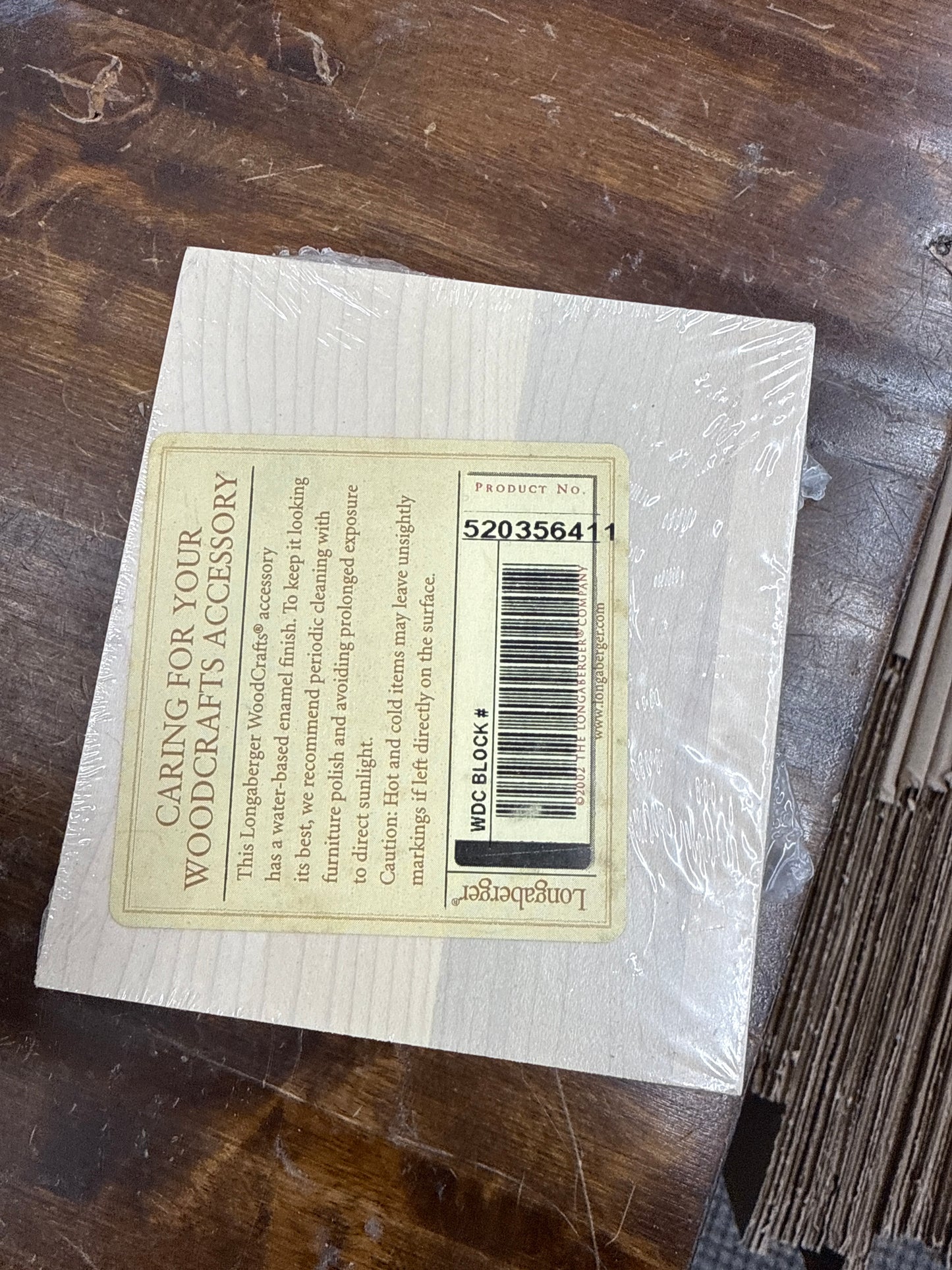 Longaberger hashtag wooden block