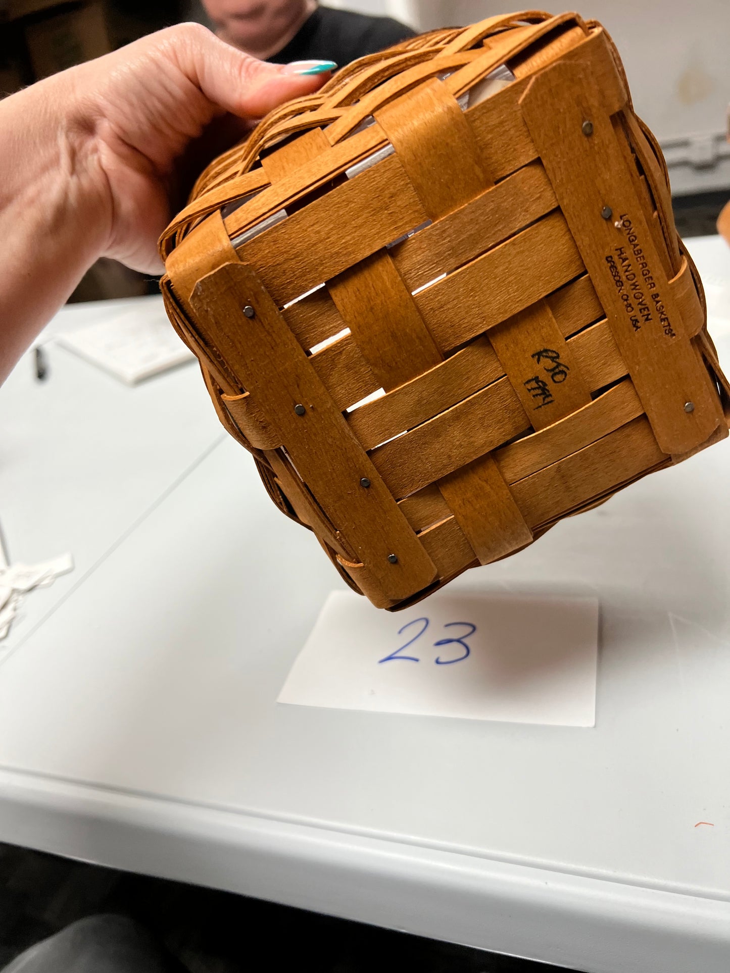 Longaberger Father’s Day tall tissue with protector