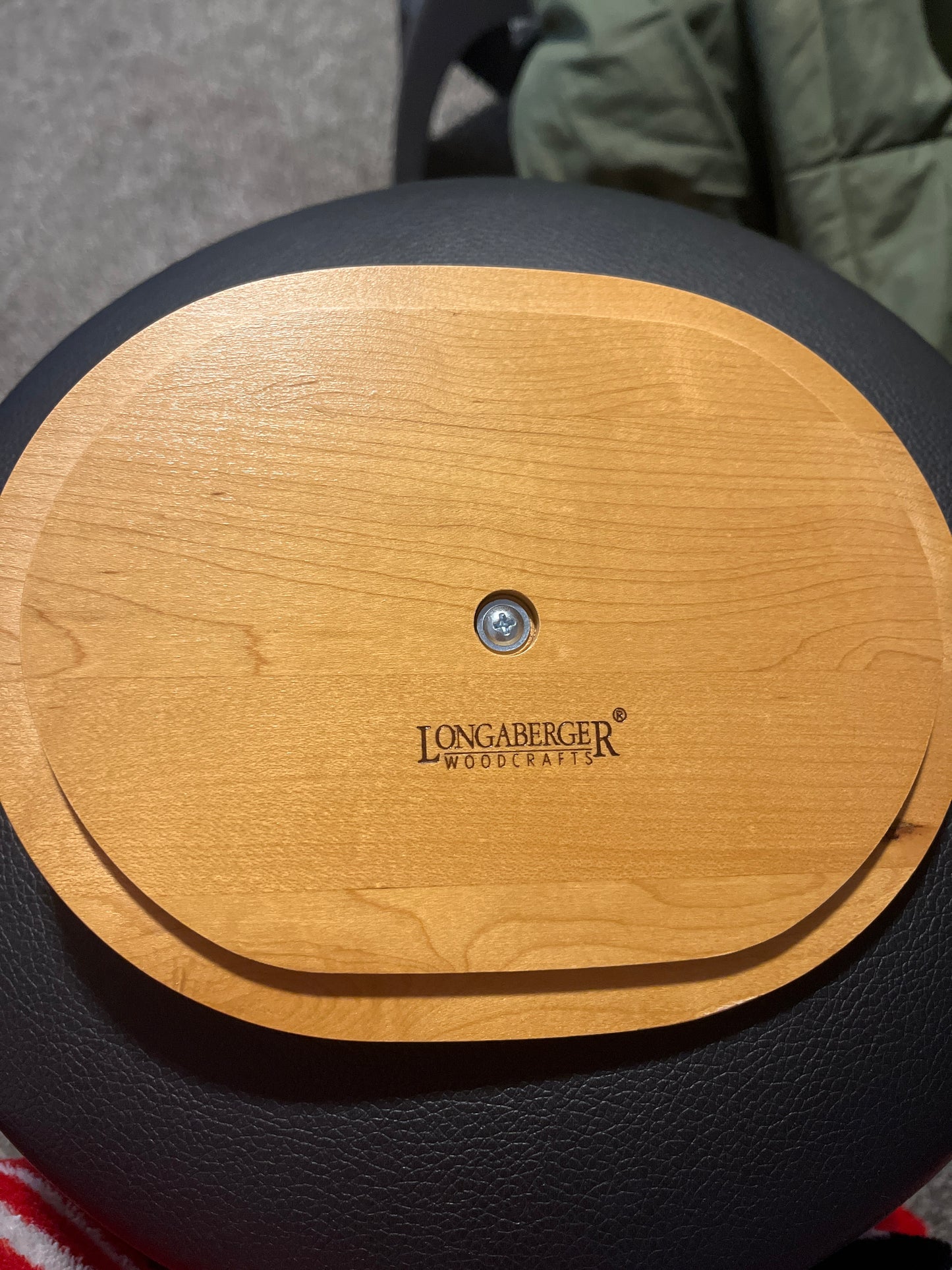 Longaberger 8x6 Oval Basket Lid – Floral Ceramic Knob