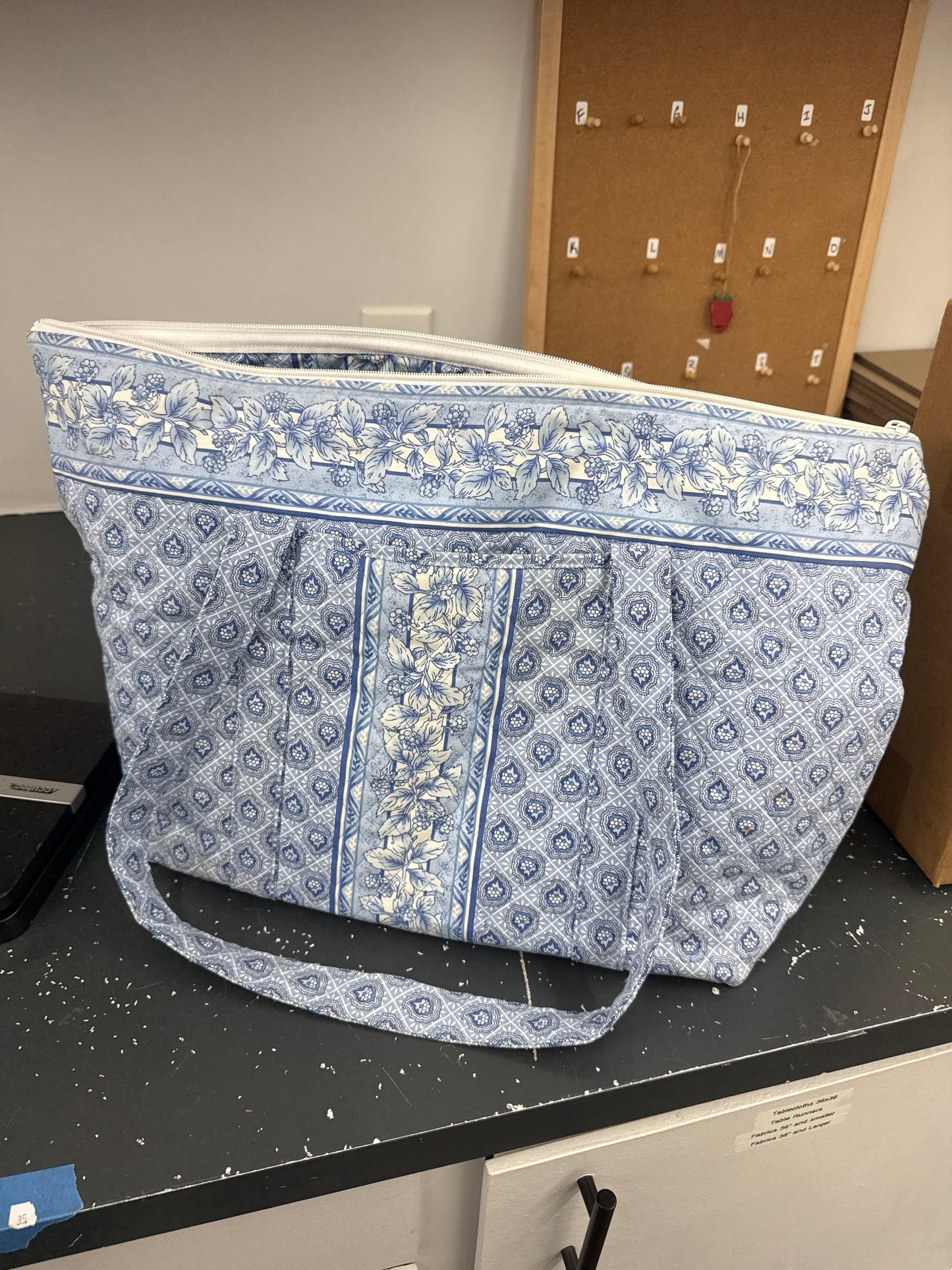 Longaberger large tote in provincial paisley