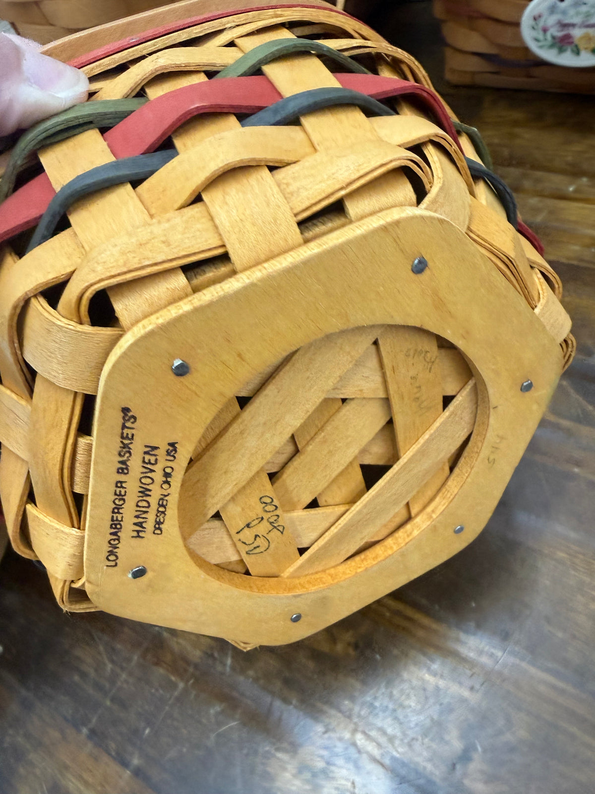 Longaberger awards basket with lid