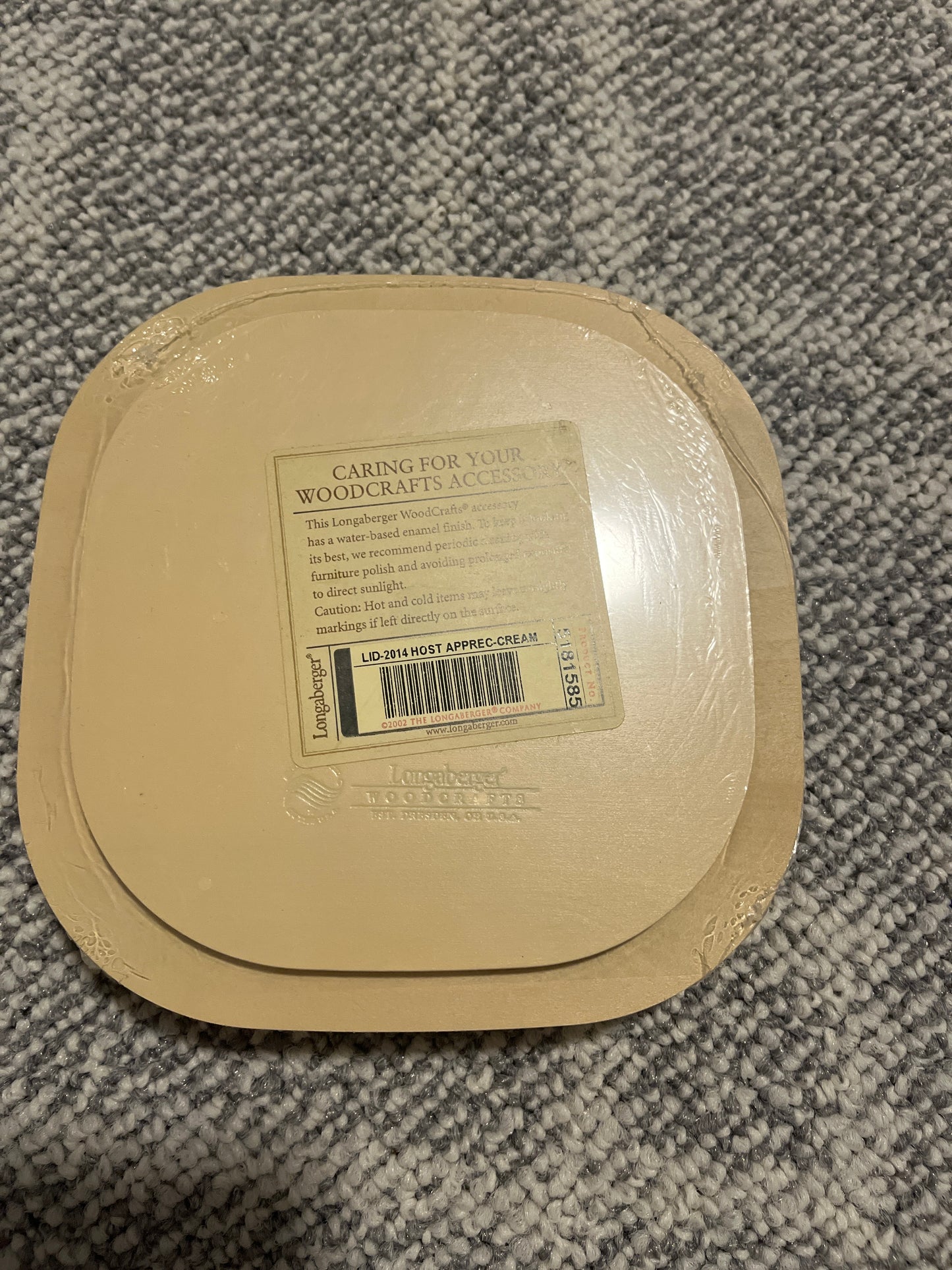 Longaberger 2014 host appreciation lid - cream