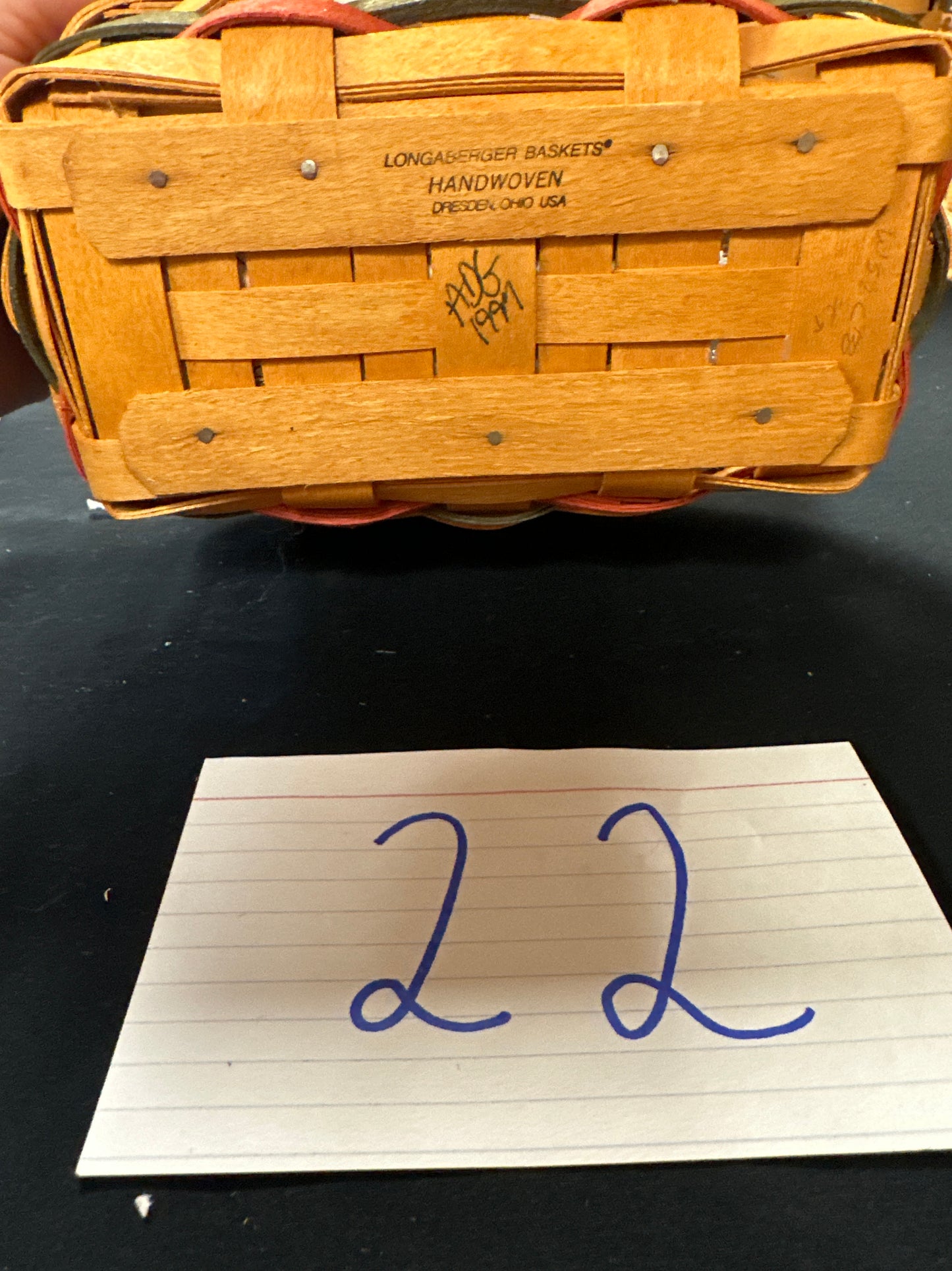 Longaberger 1997 Easter small basket with liner & protector