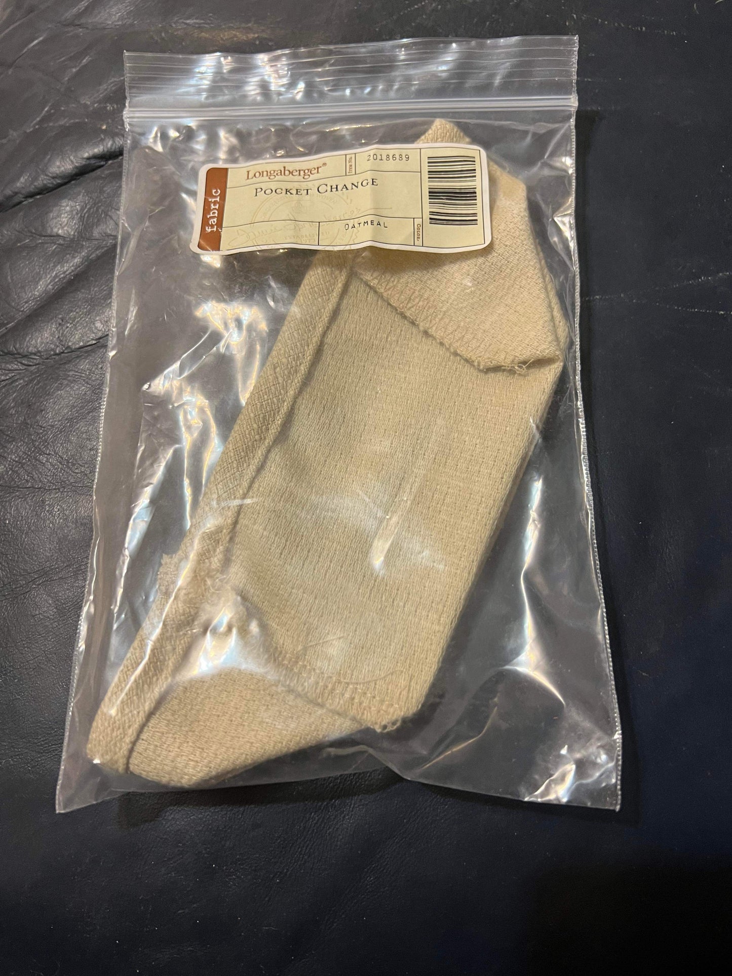 Longaberger Pocket Change Liner in Oatmeal