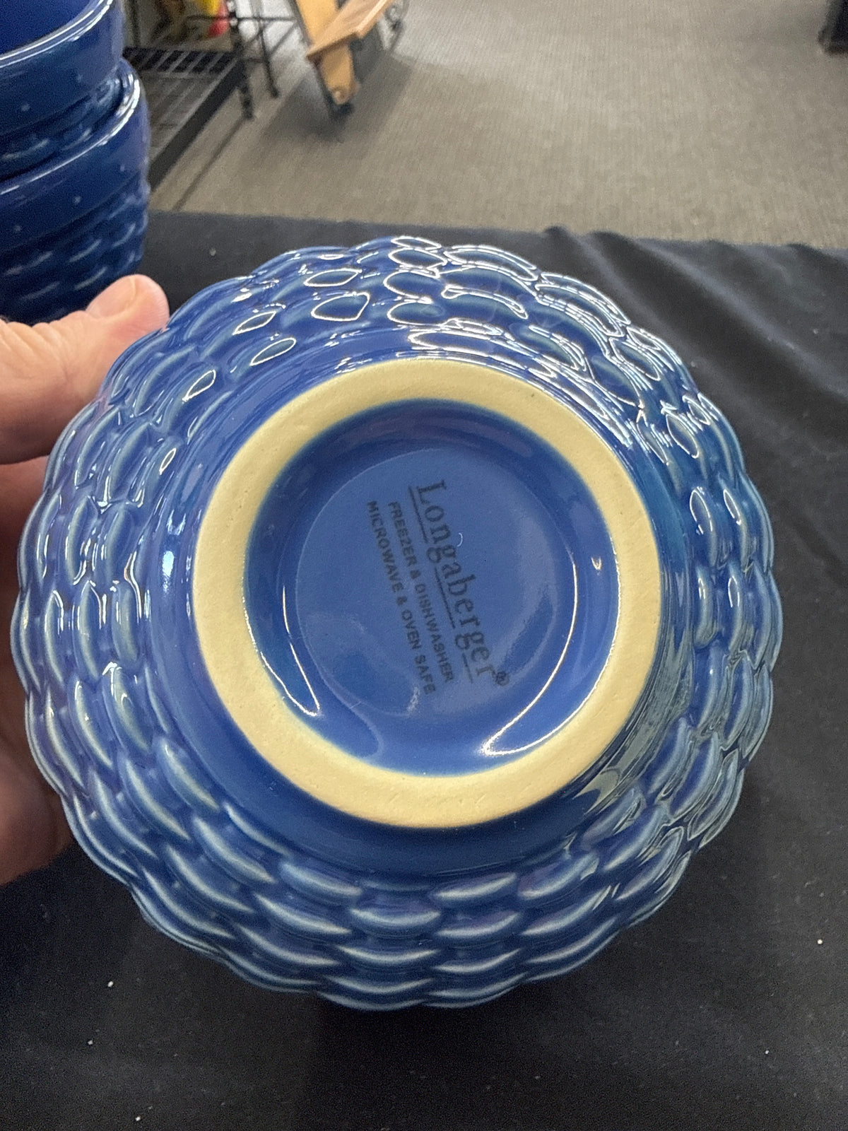 Longaberger woven reflections 5” bowl in cornflower