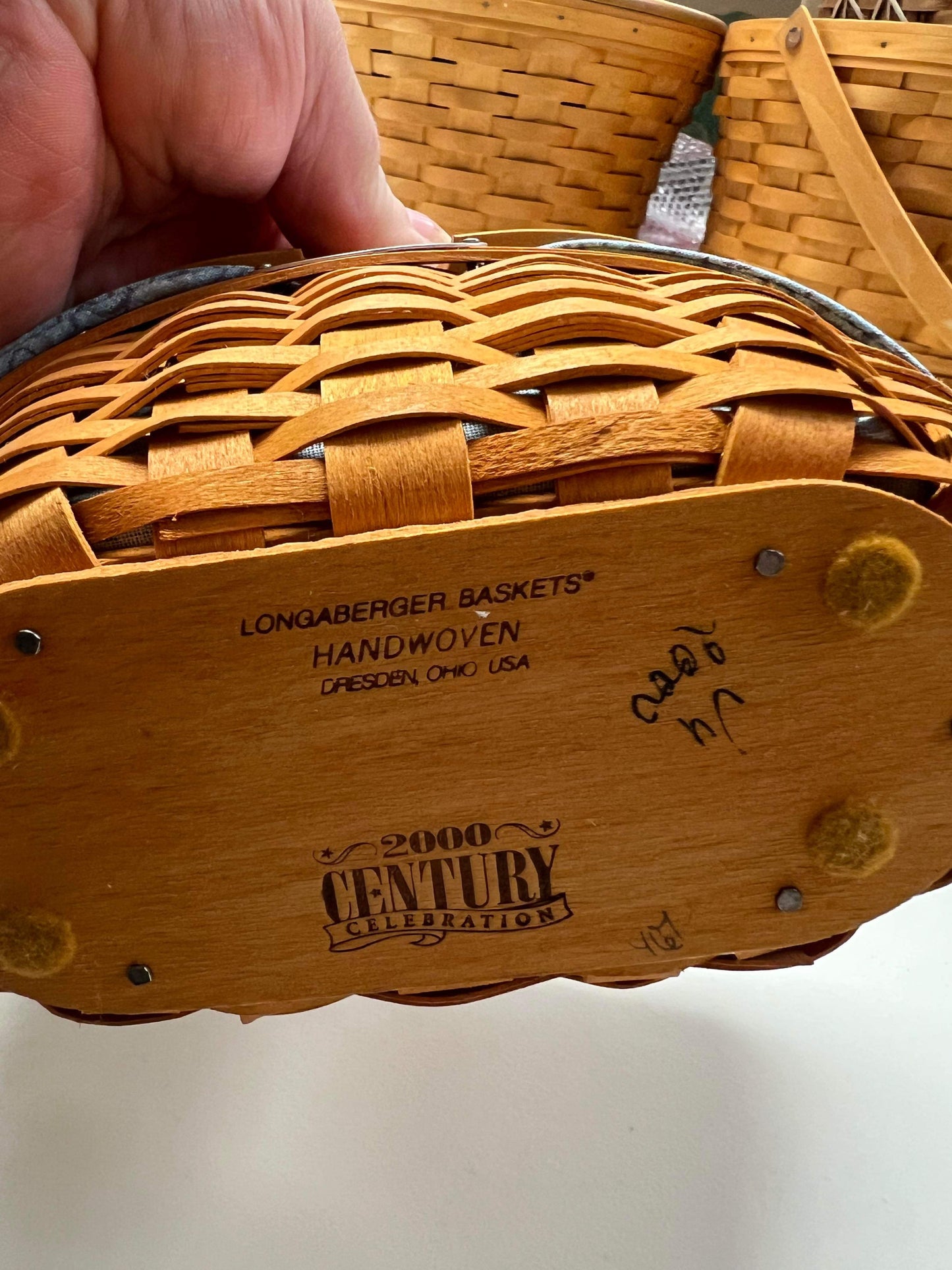 Longaberger 2000 Cheers Basket with Liner, Lid and Protector