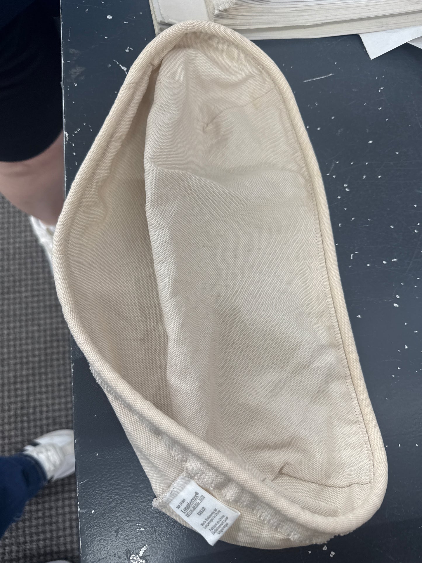 Longaberger bread liner in oatmeal