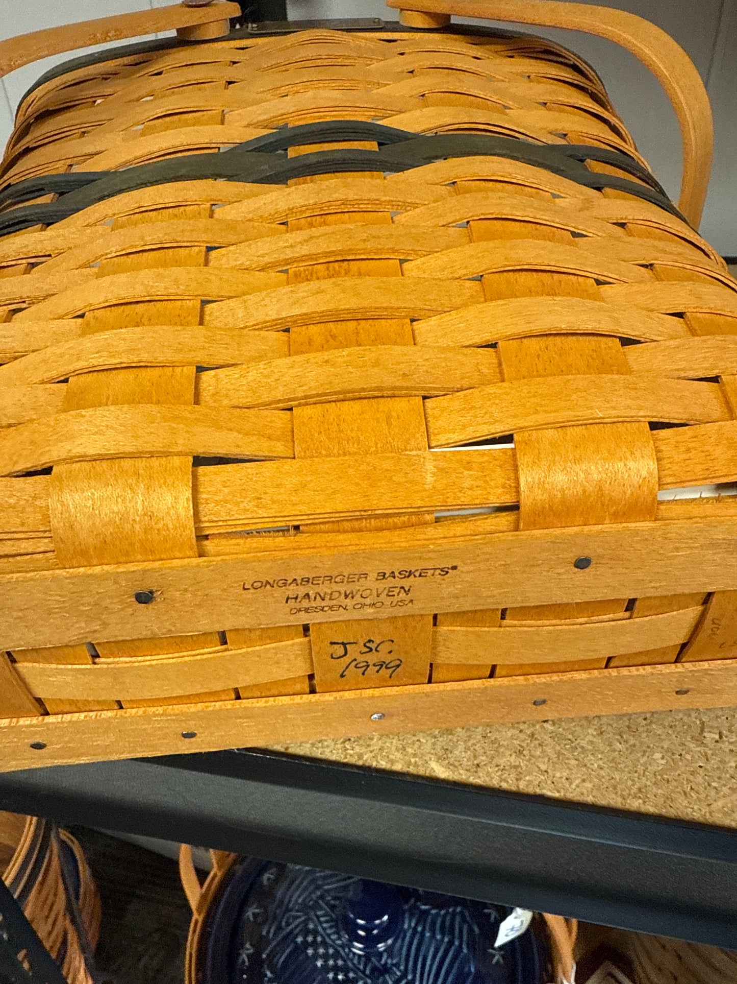 Longaberger collectors club membership basket with protector