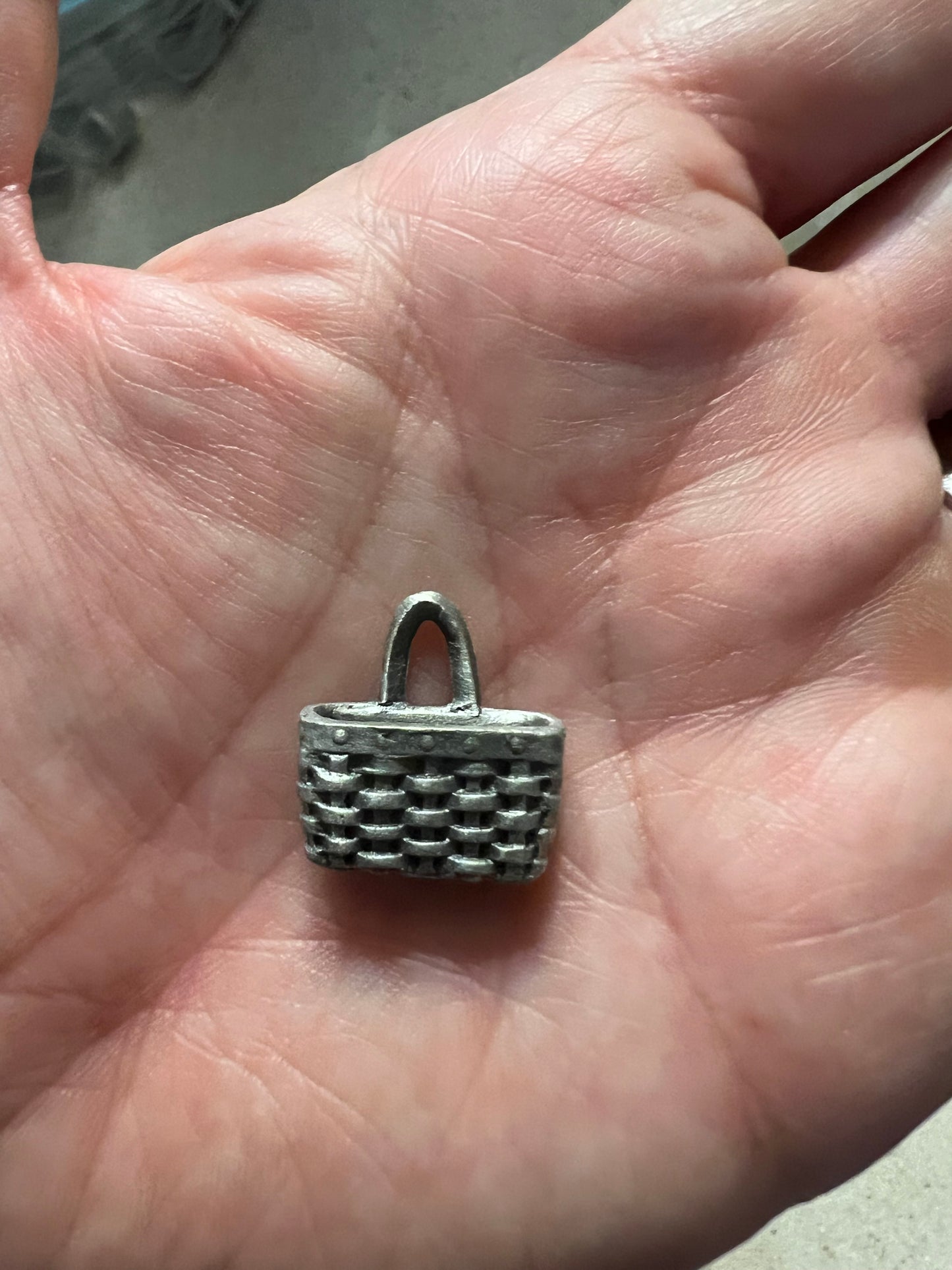 Longaberger pewter basket