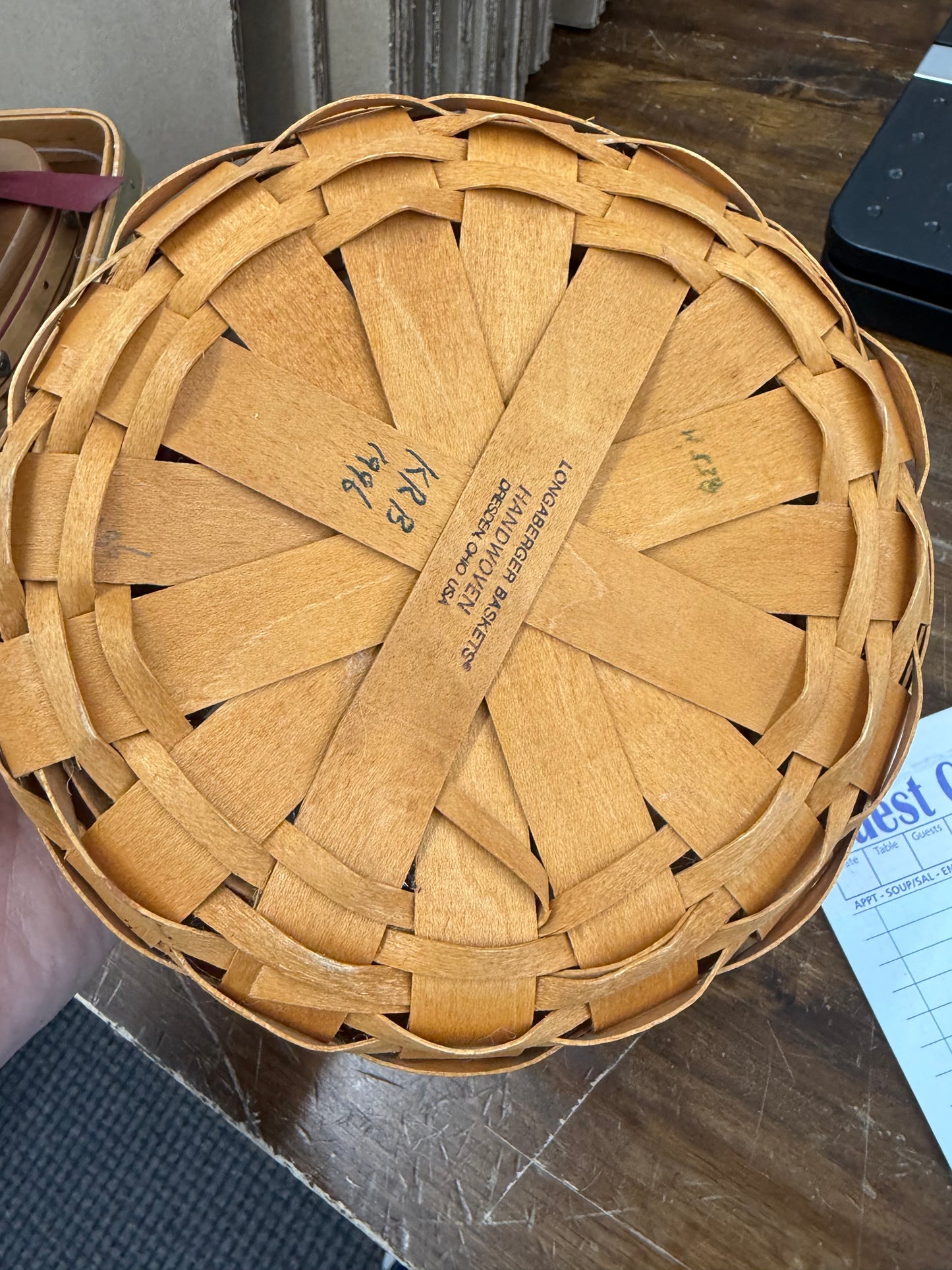 Longaberger button basket - has some marks as shown)