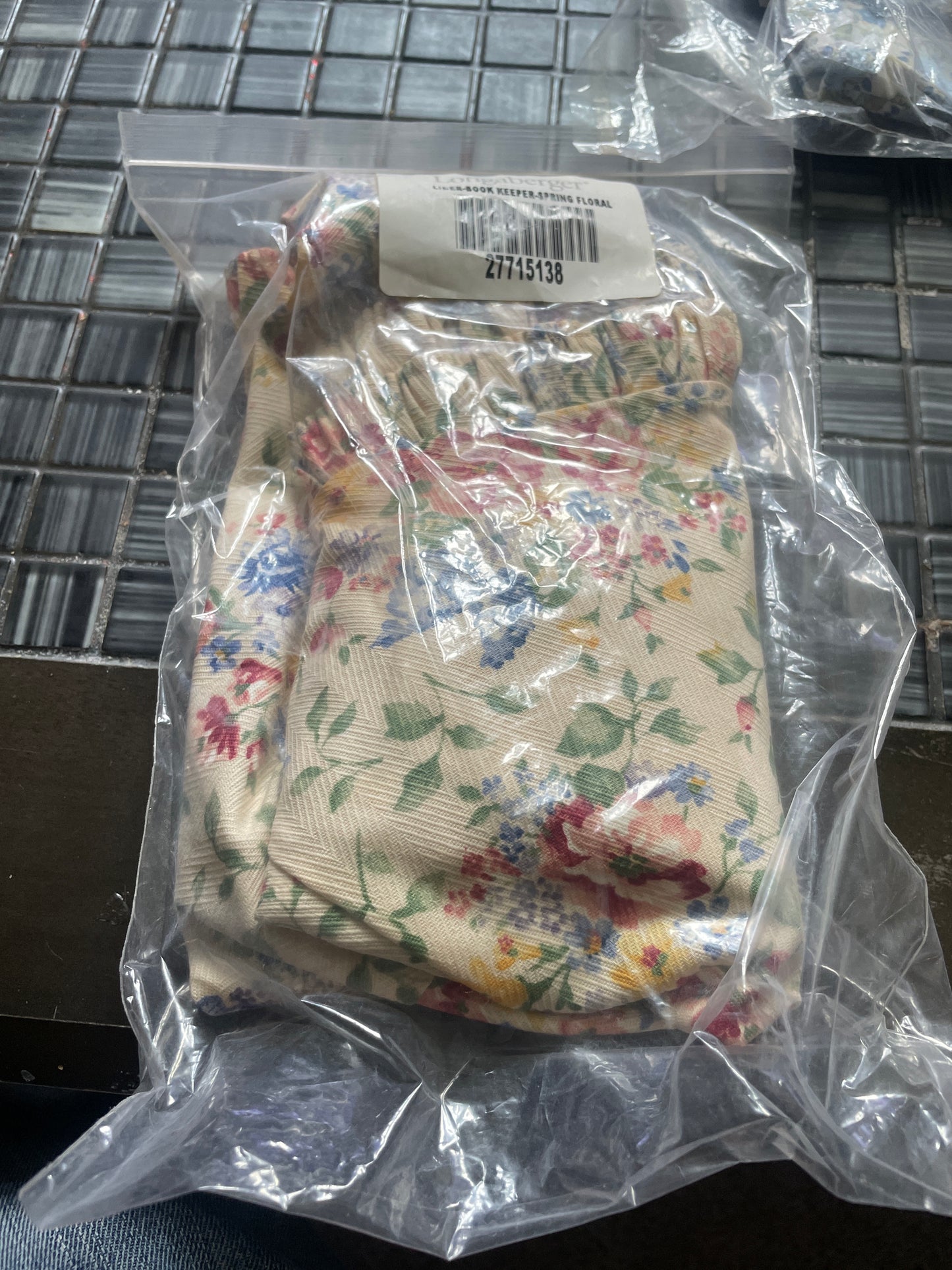 Longaberger Liner book keeper spring floral
