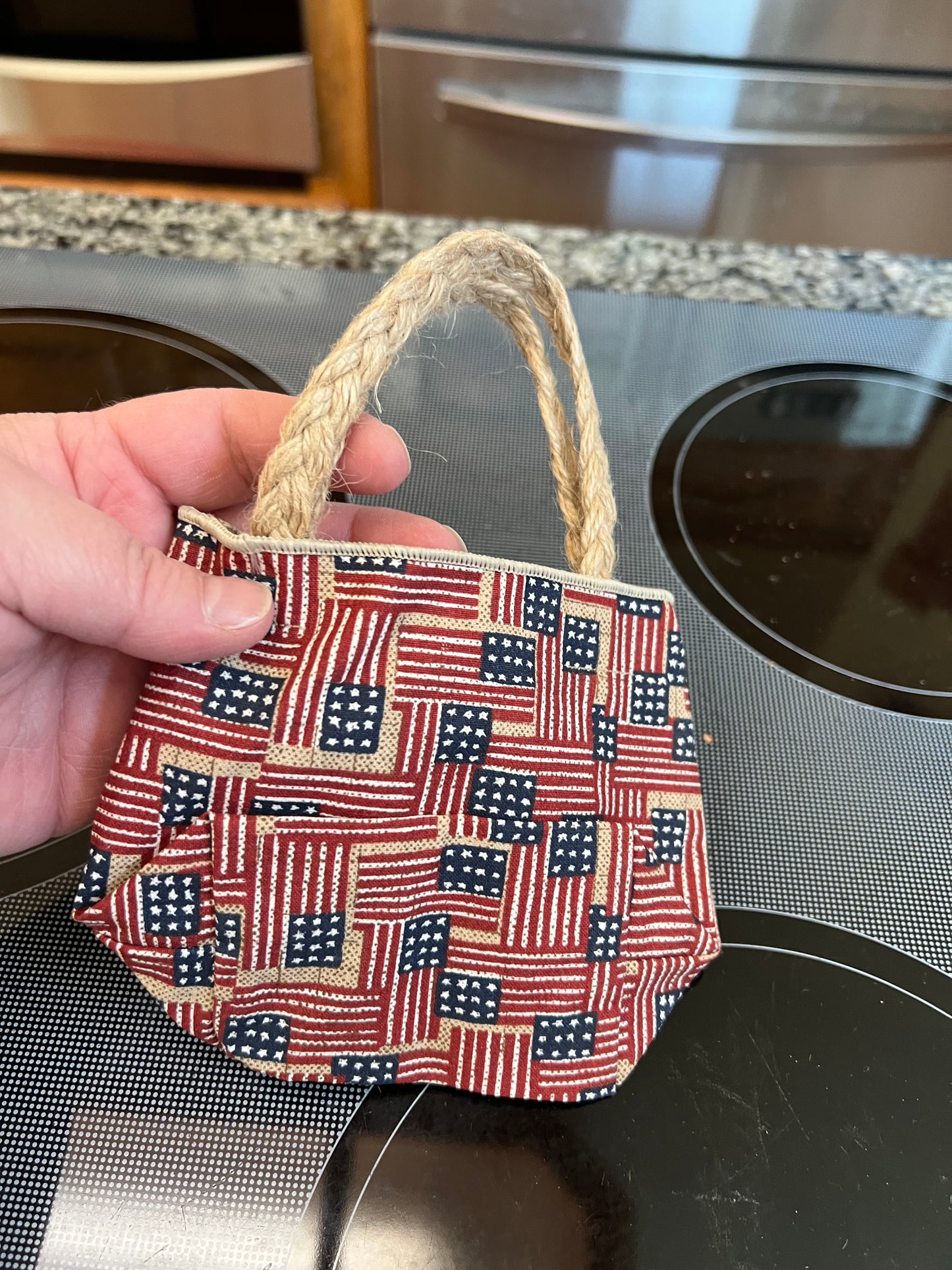 Longaberger old glory mini tote