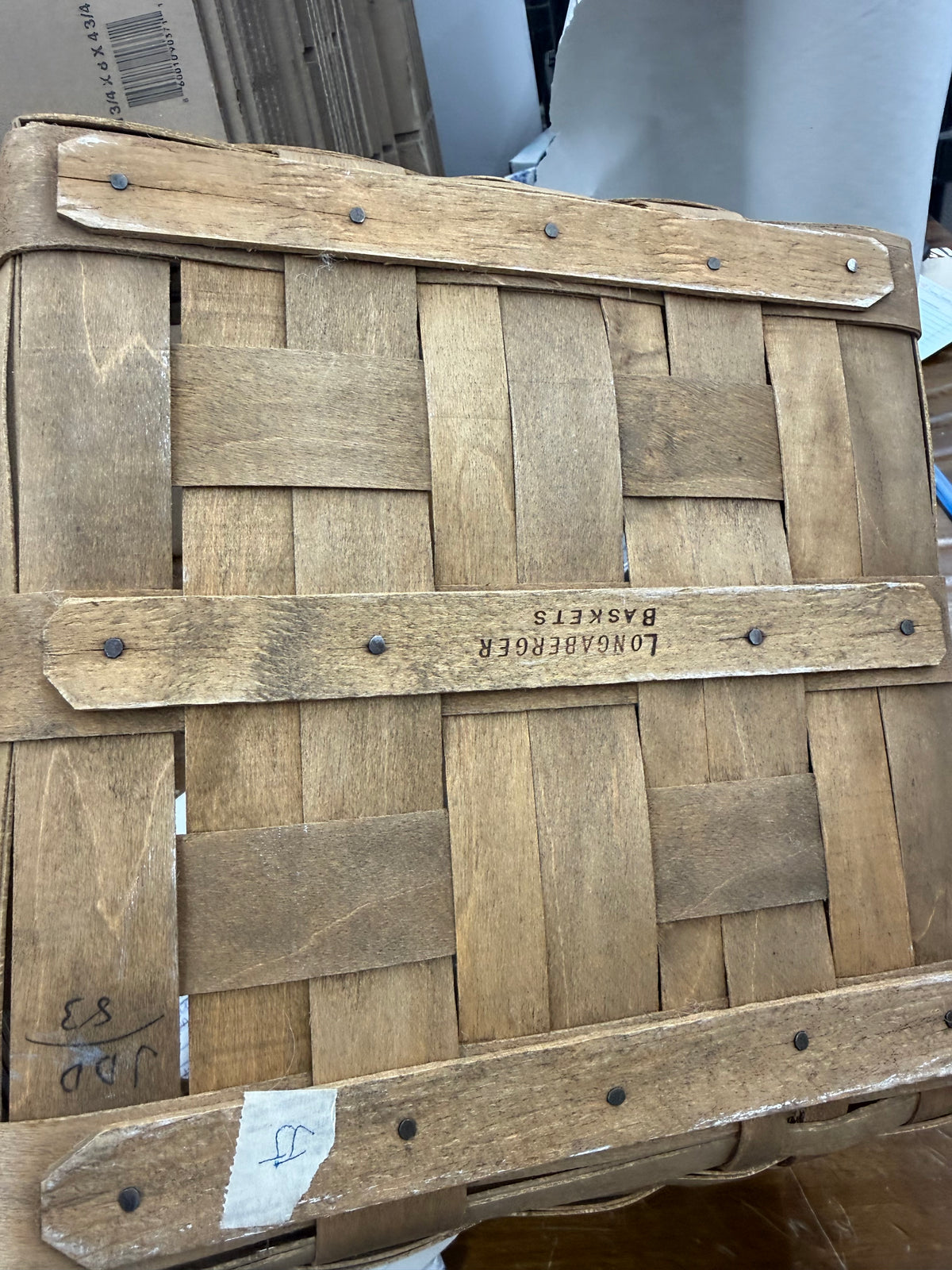 Longaberger cake basket - handles have been removed and basket is not in the best shape
