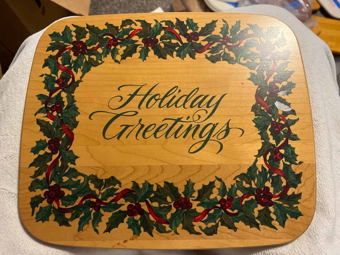 Longaberger Holiday Greetings lid