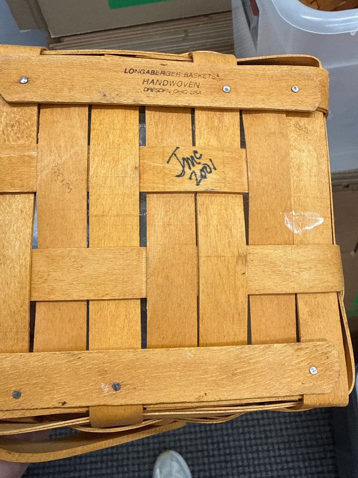 Longaberger medium berry basket with protector