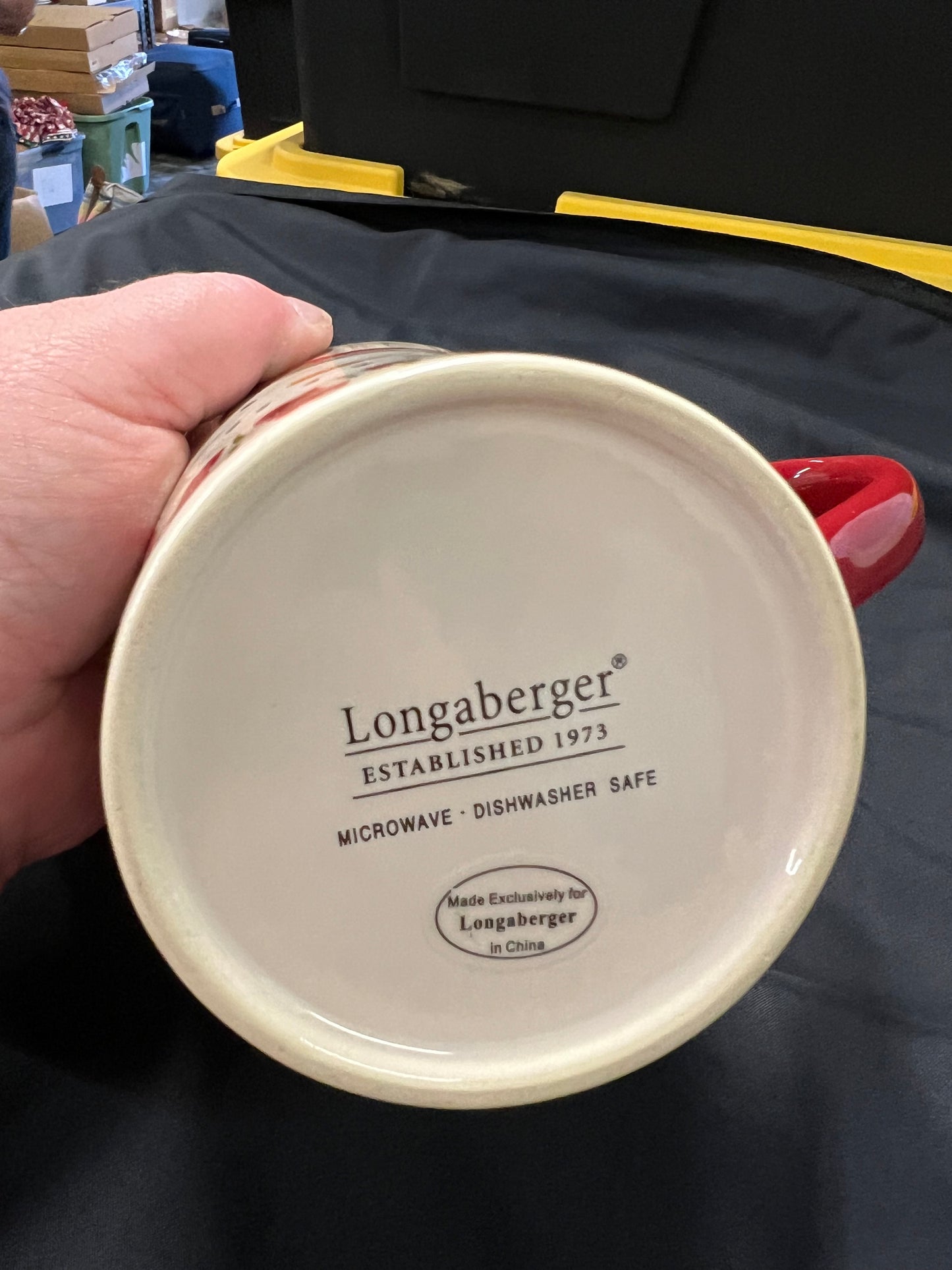 Longaberger top hat snowman mug