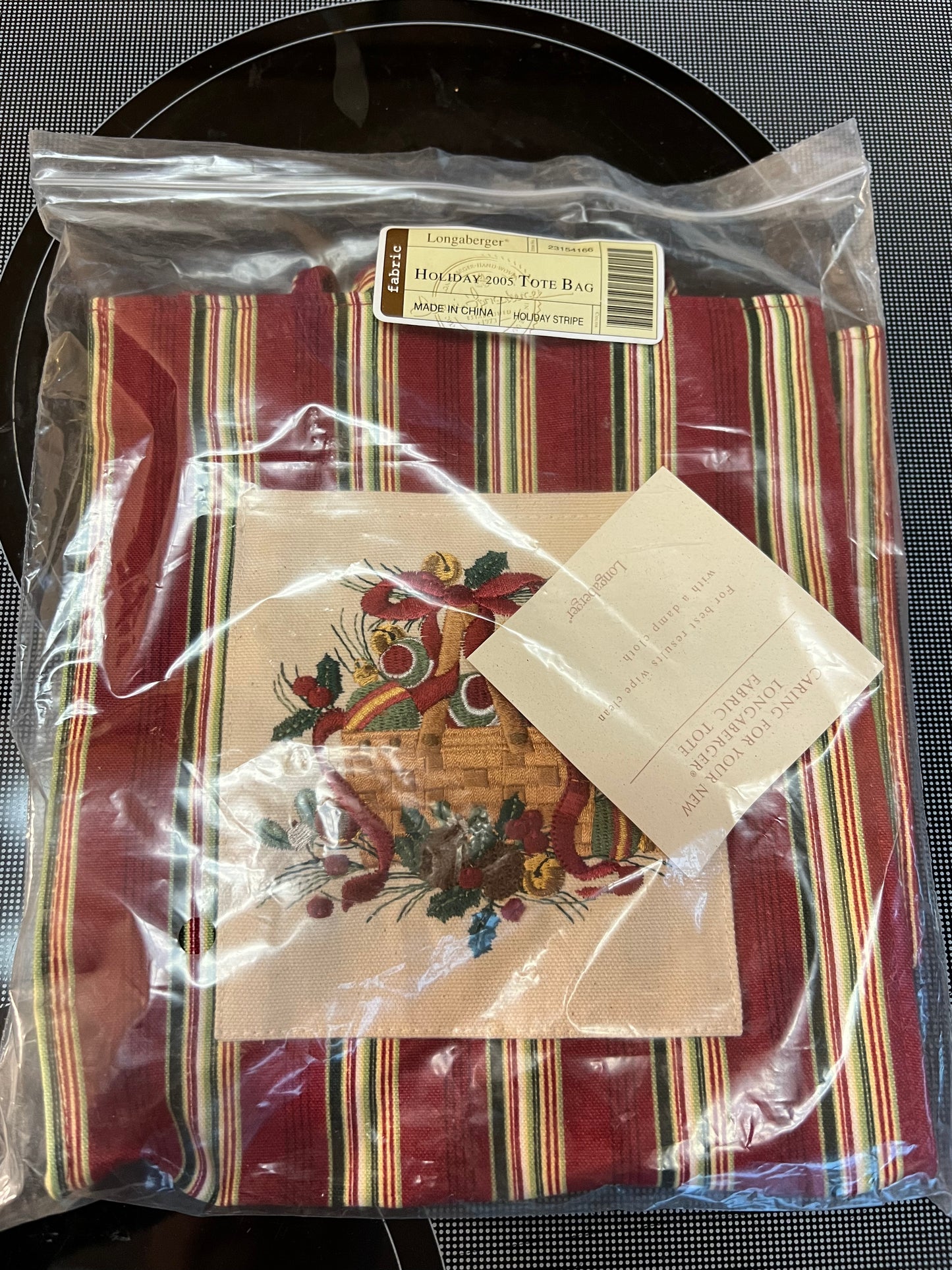 Longaberger 2005 holiday tote bag