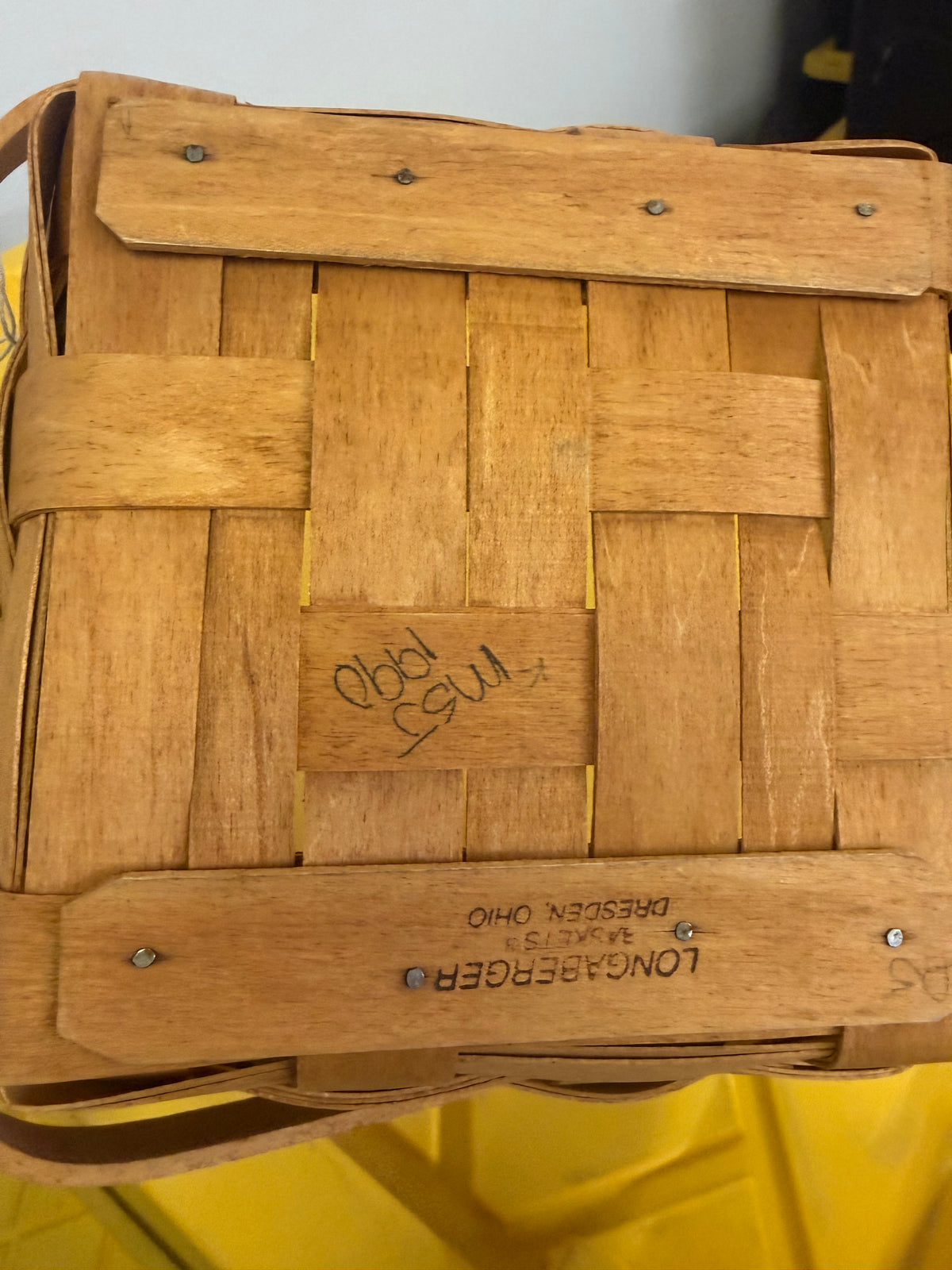 Longaberger 1990 JW Berry basket with protector