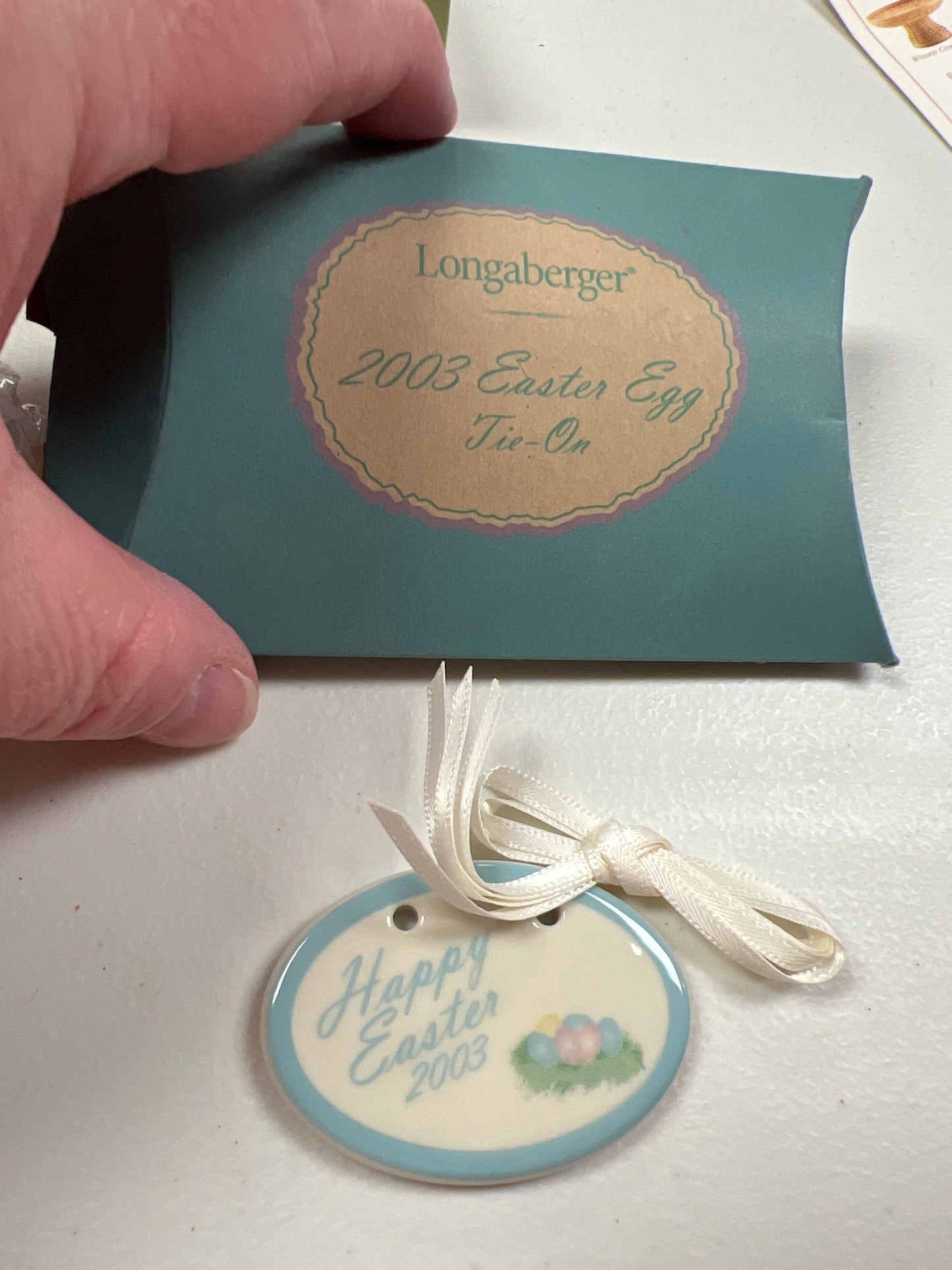 Longaberger 2003 Easter egg tie on