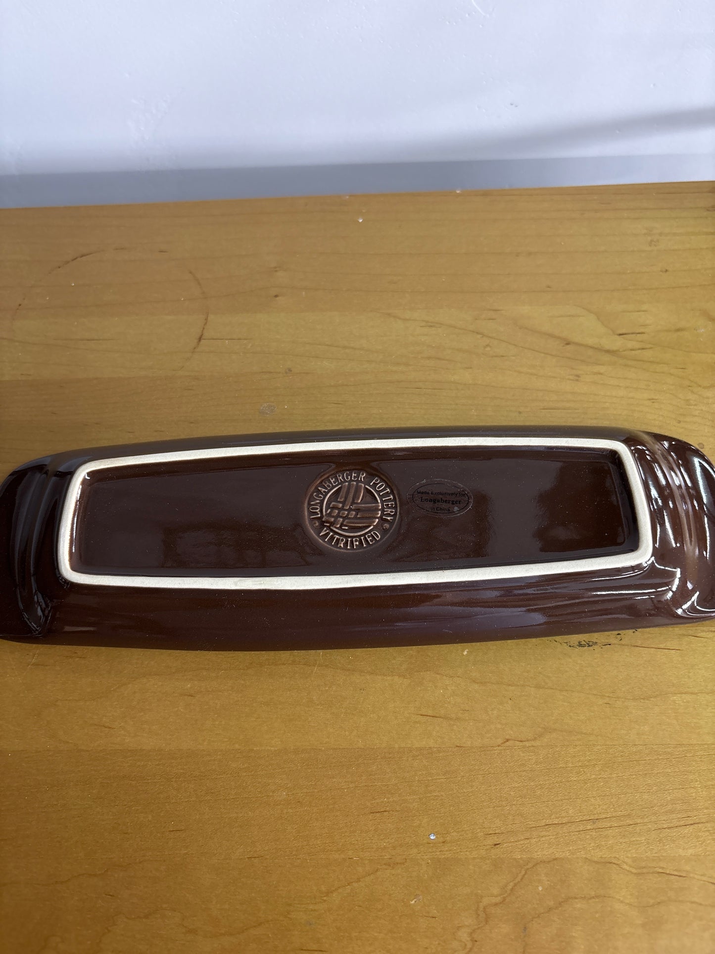 Longaberger Olive Plate in Chocolate