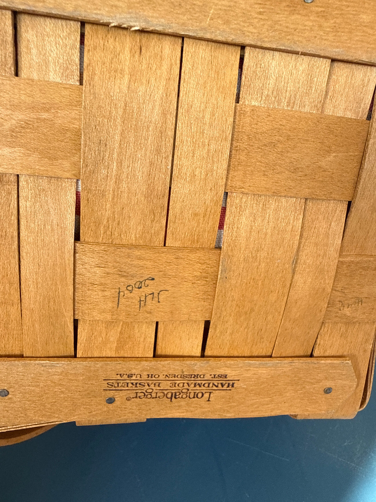 Longaberger large berry basket with liner and protector