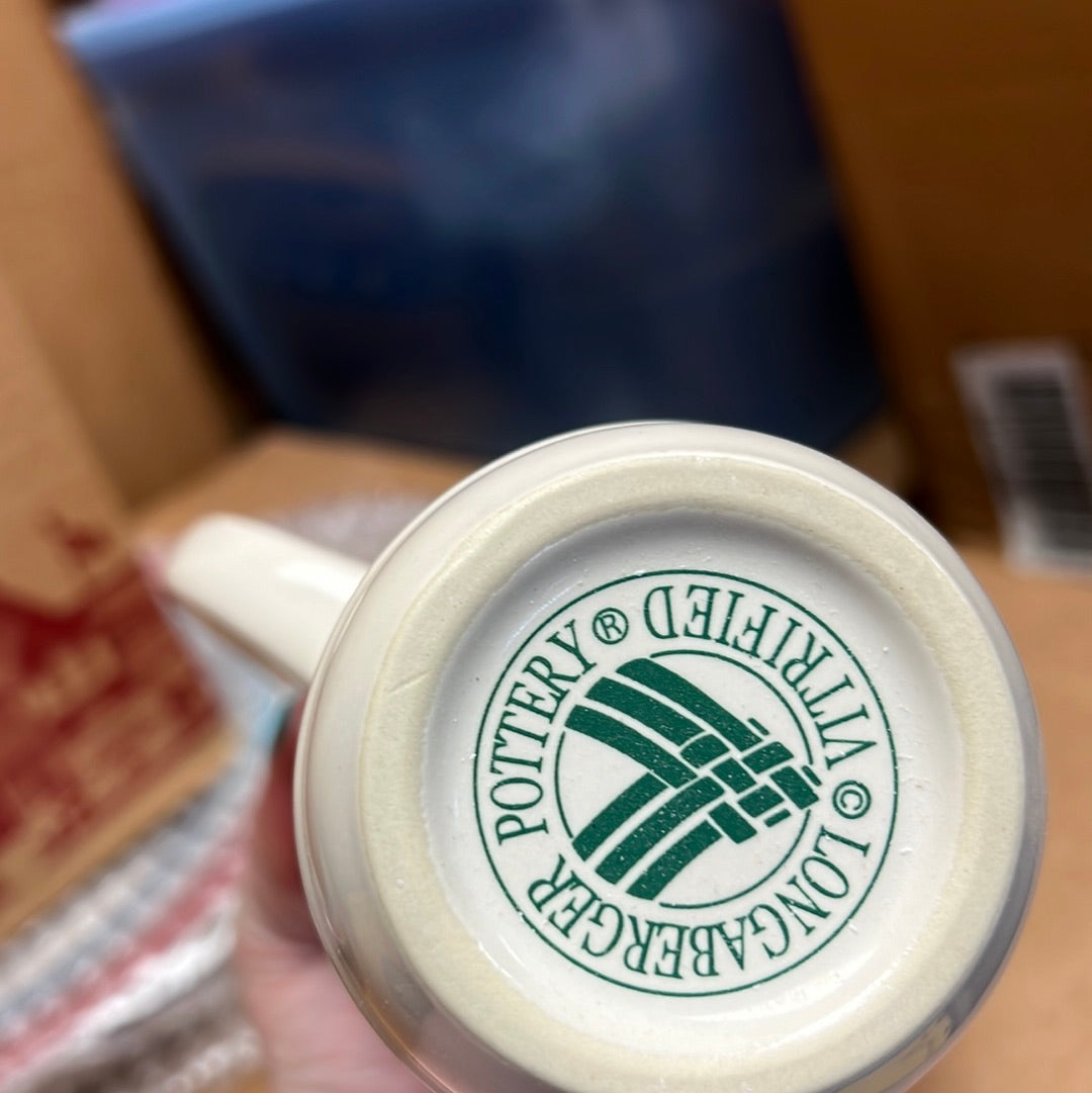 Longaberger Traditional Holly Travel Mug with Lid