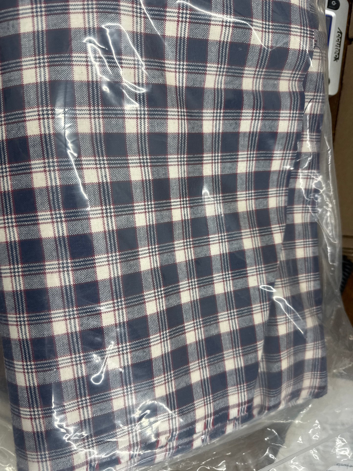 Longaberger JW plaid fabric 4.5 yards