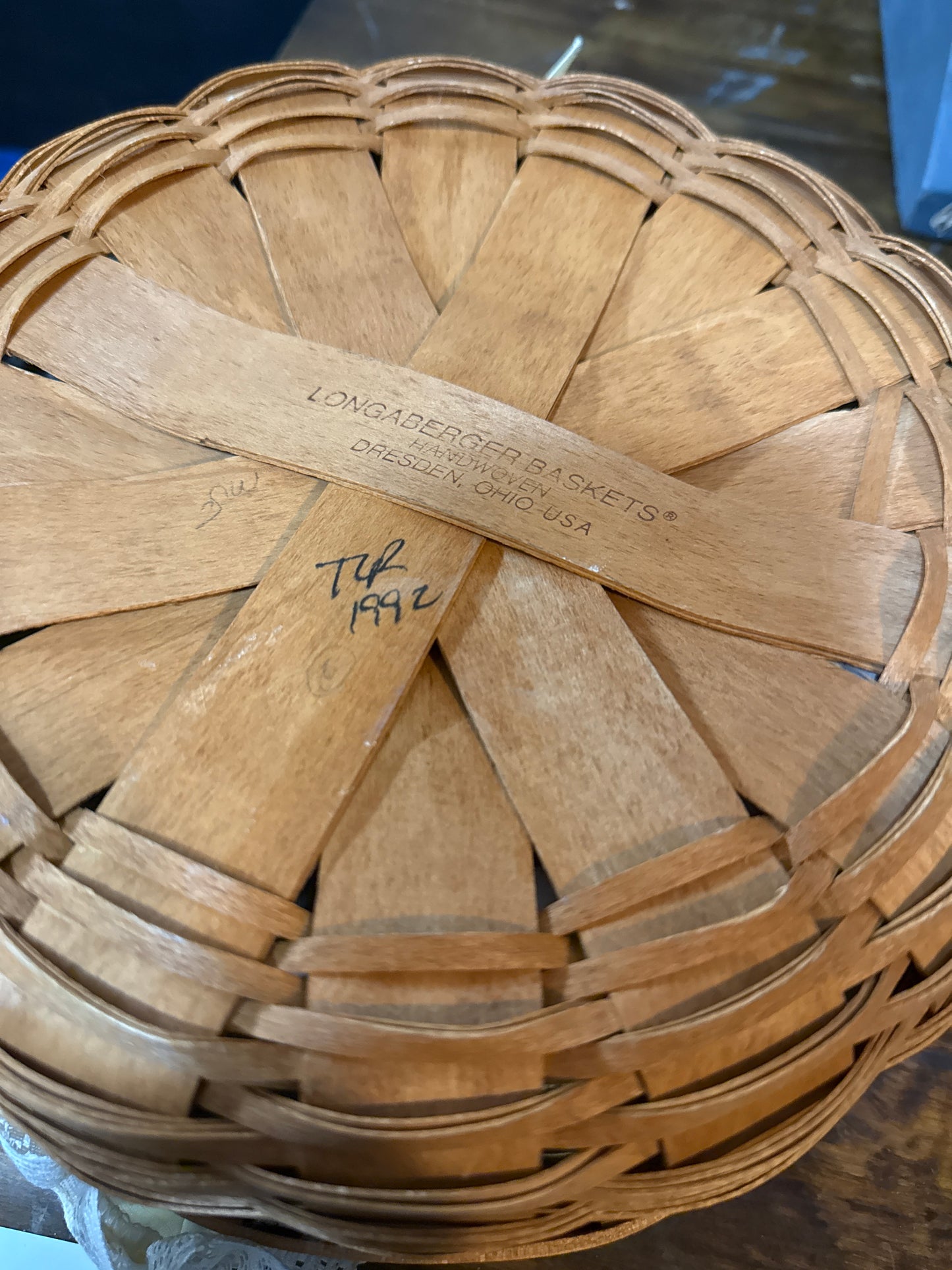 Longaberger darning with liner