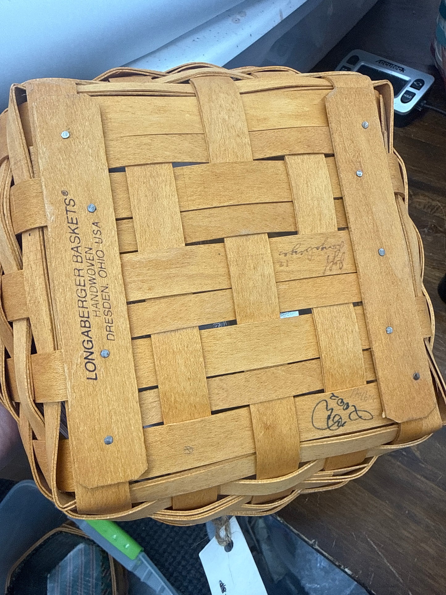 Longaberger medium catchall basket with protector