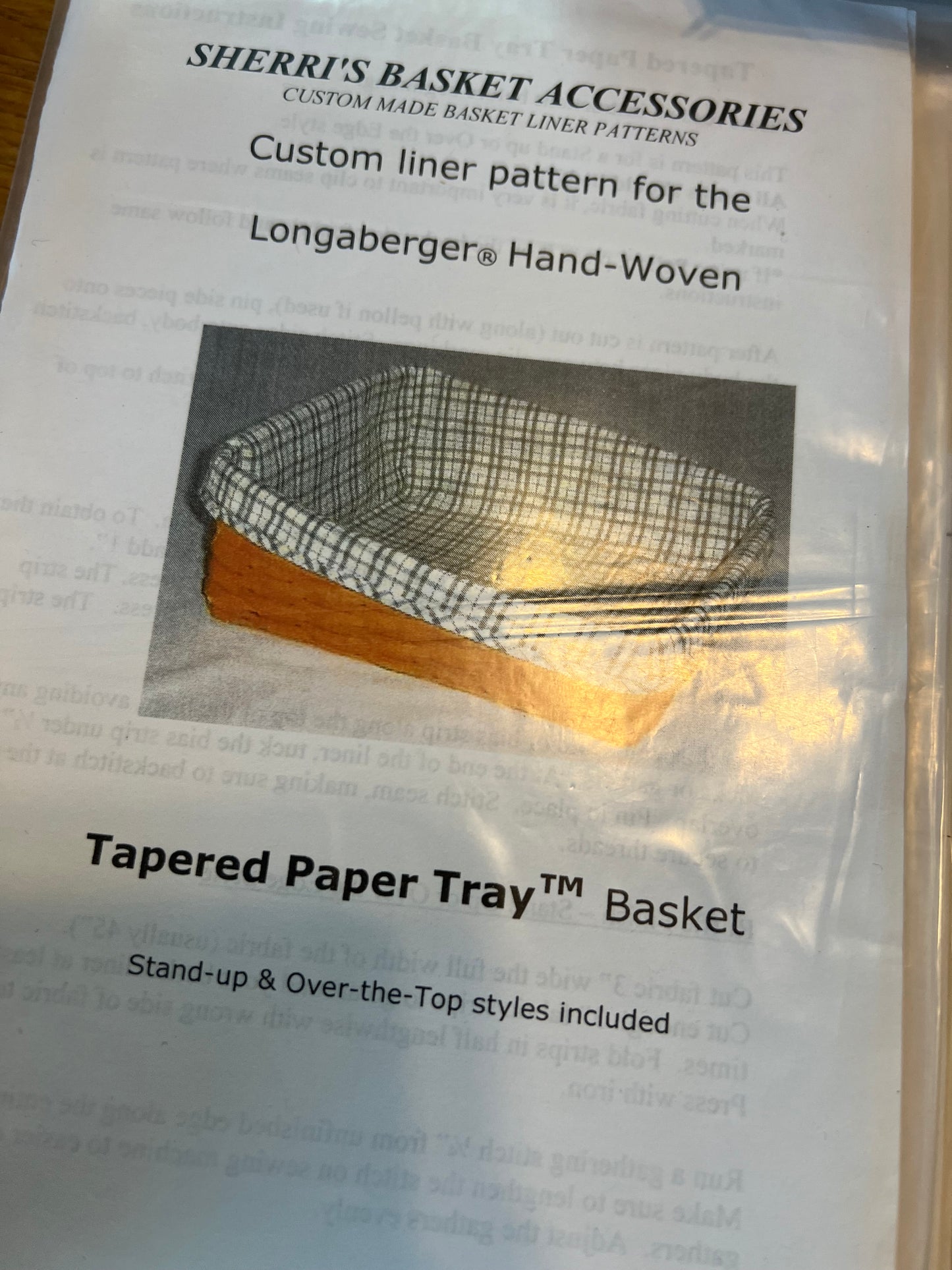 Pattern tapered paper tray