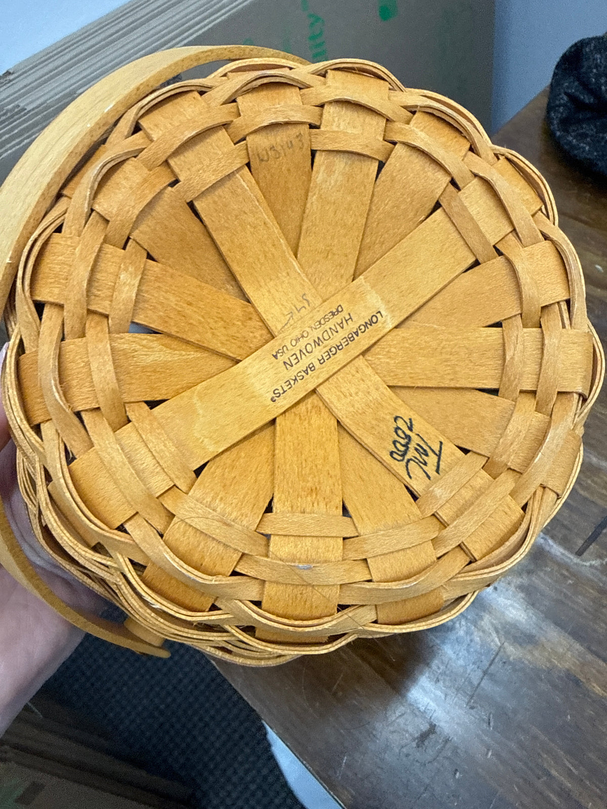 Longaberger morning glory basket with liner and protector