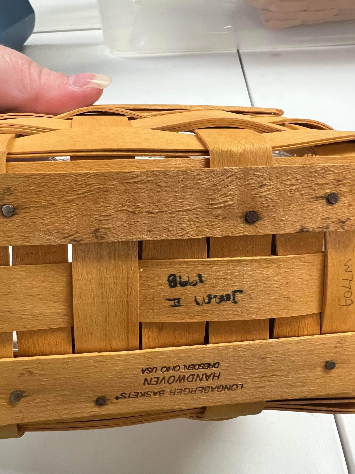 Longaberger Tea Basket with Protector