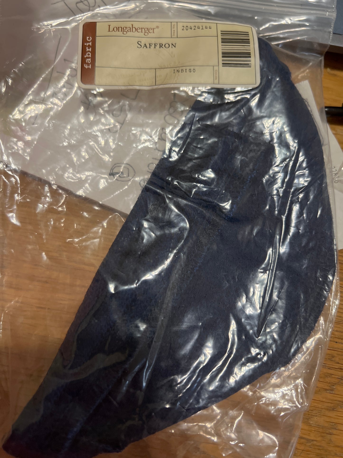 Longaberger Saffron Liner in Indigo