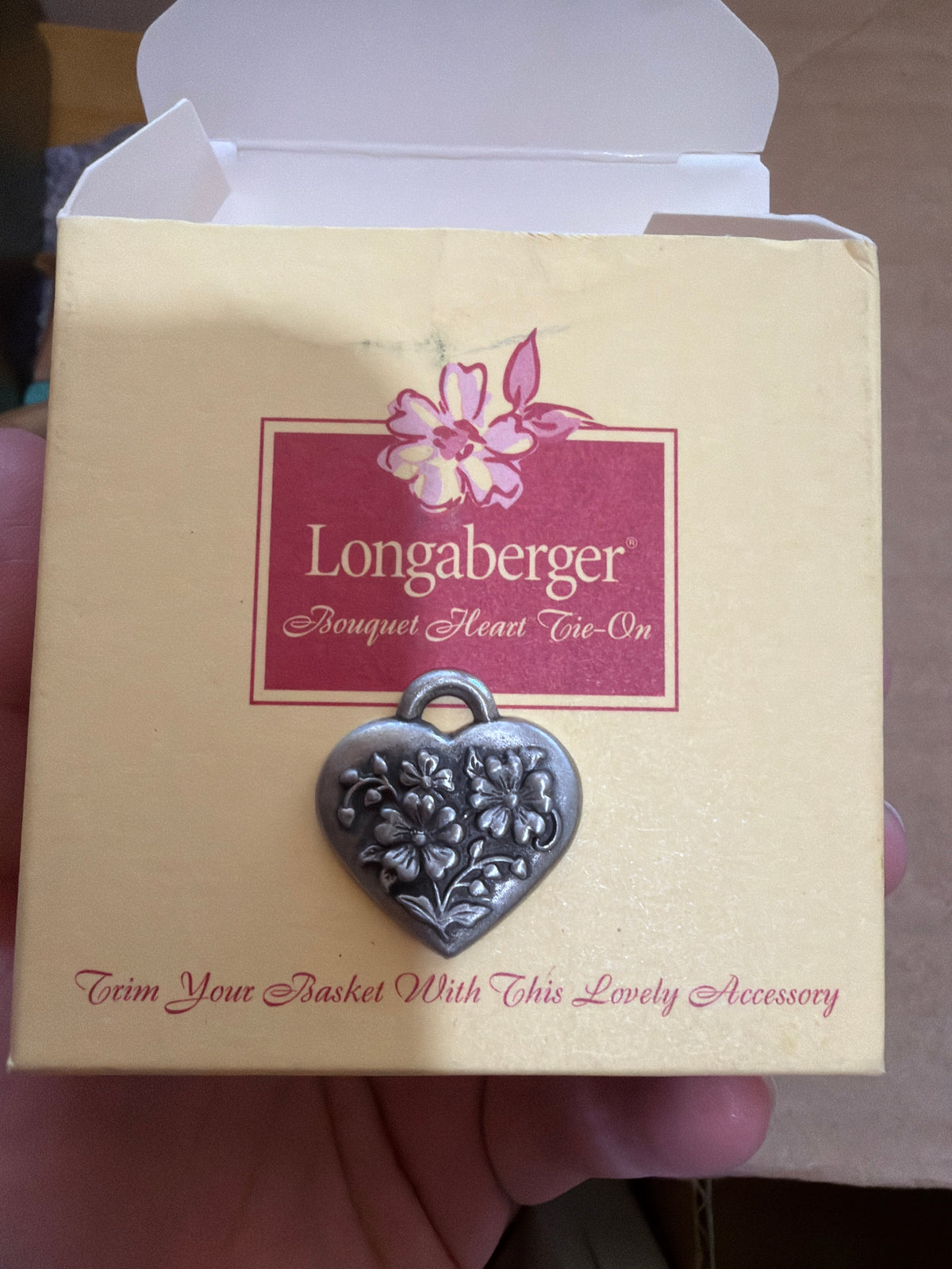 Longaberger Bouquet Heart Tie-On