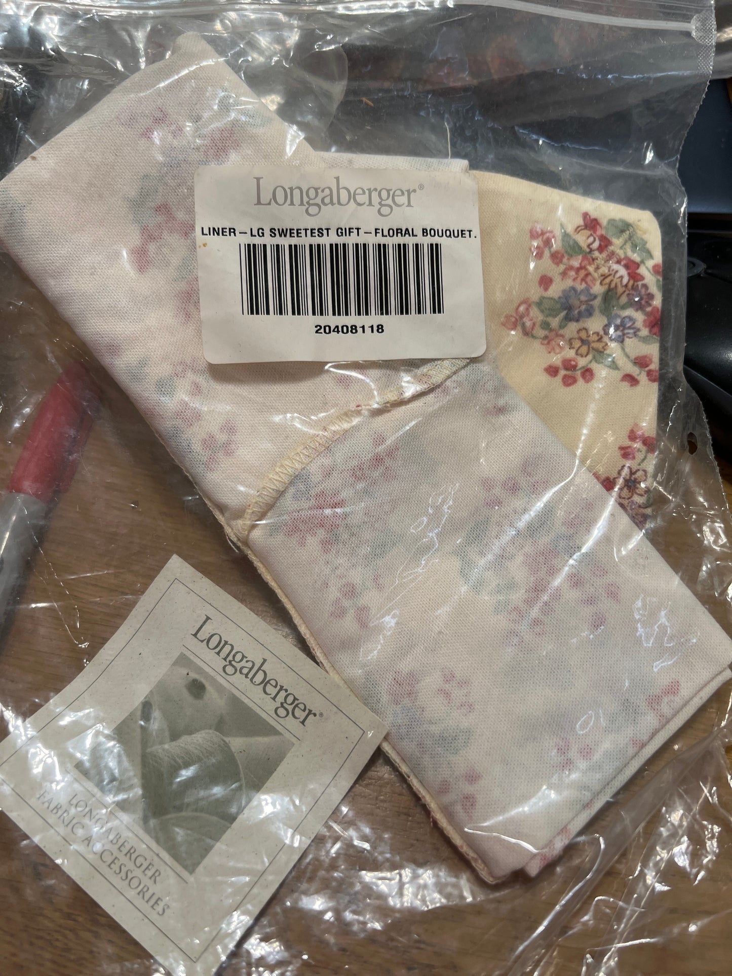 Longaberger large sweetest gift liner in floral bouquet
