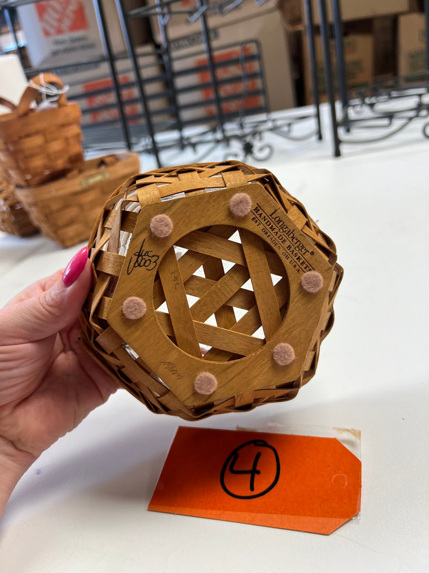 Longaberger Sage basket with protector