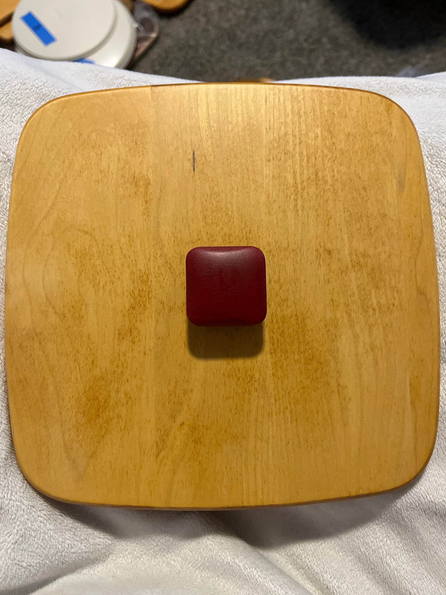 Longaberger 8.75” square lid - red knob