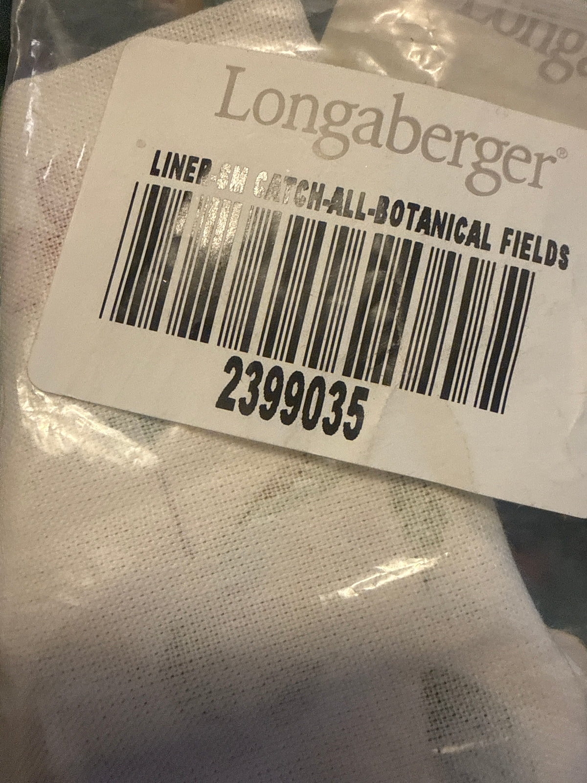 Longaberger small catchall liner in botanical fields