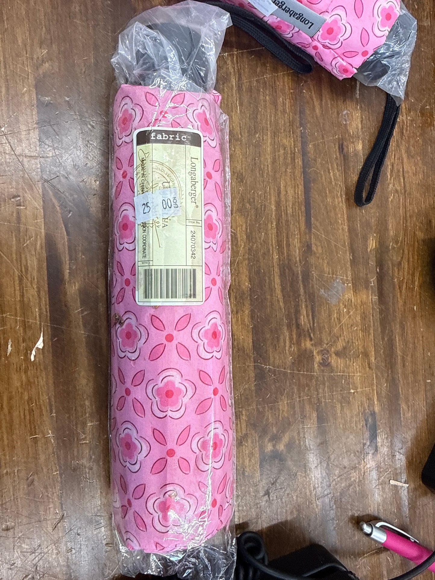 Longaberger umbrellas in passion coordinate