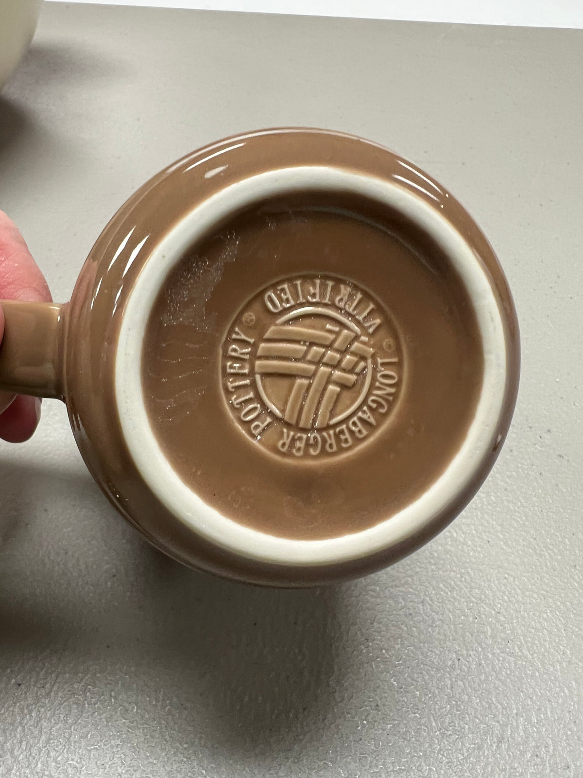 Longaberger coffee mug in nutmeg