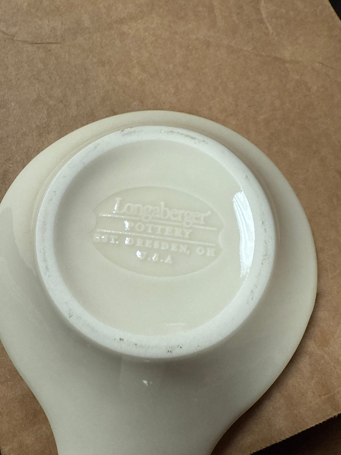 Longaberger American craft spoon rest in sage