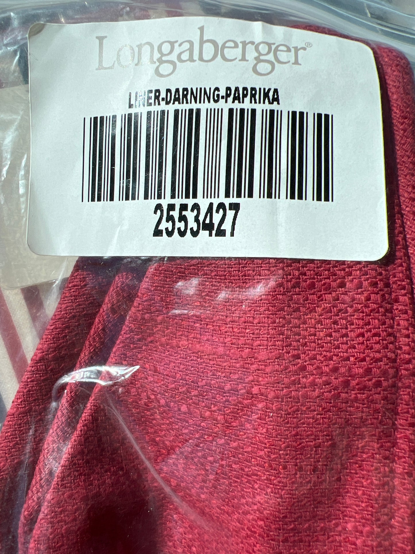 Longaberger Darning Liner in Paprika
