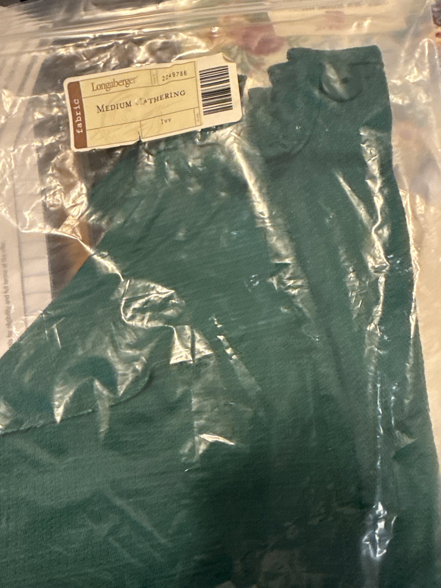 Longaberger medium gathering liner in ivy