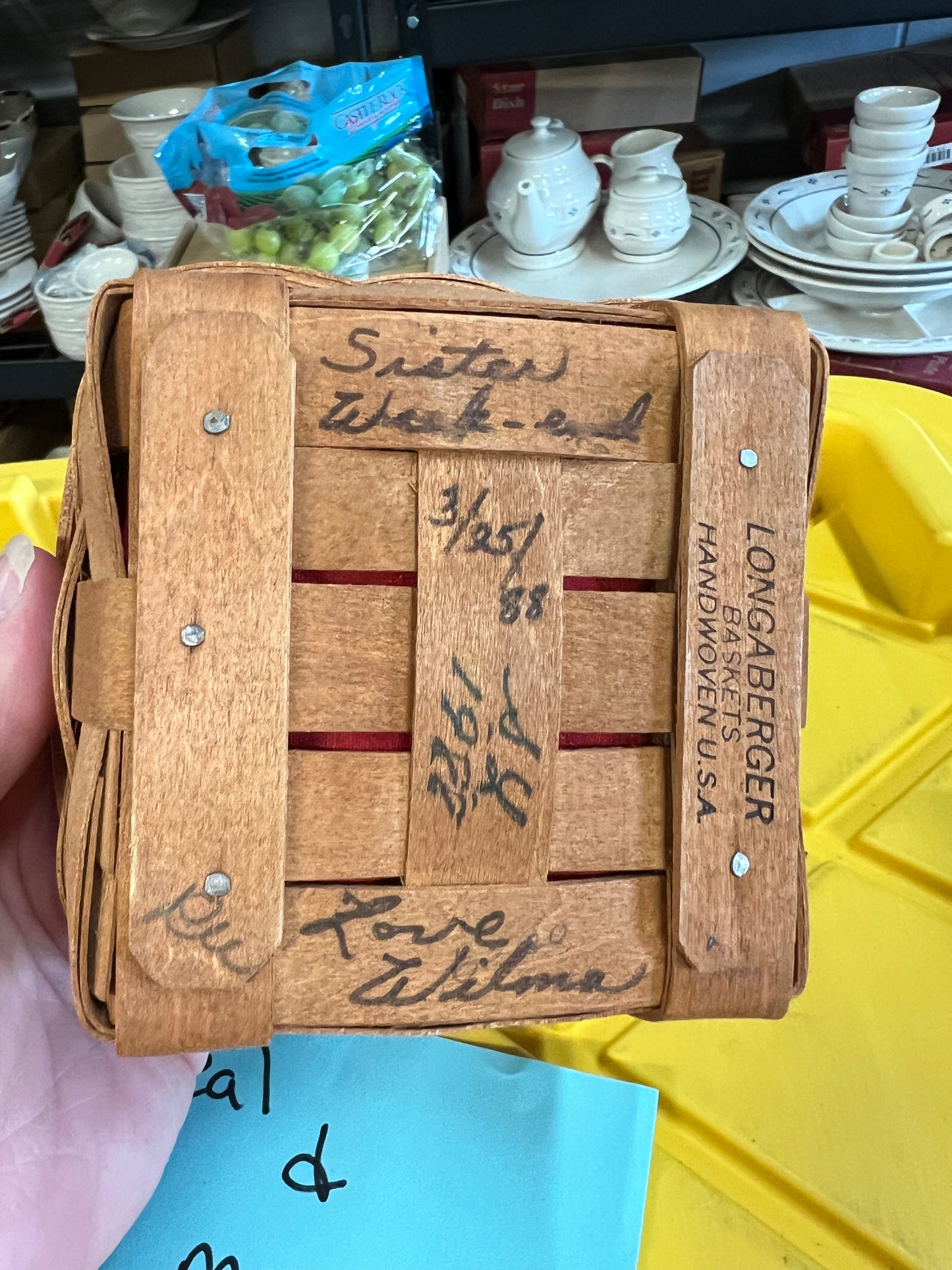 Longaberger potpourri basket with liner