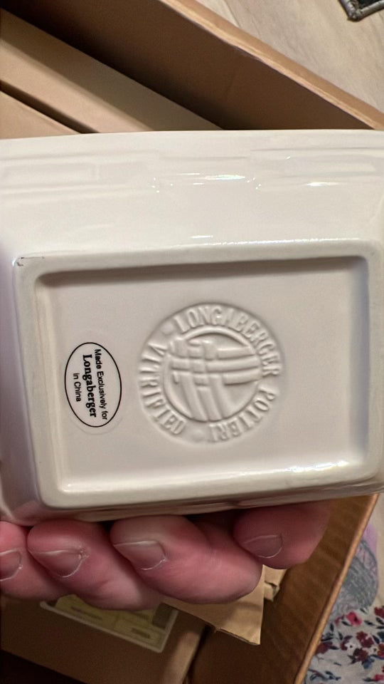 Longaberger Tasting Bowl and Spoon in Ivory