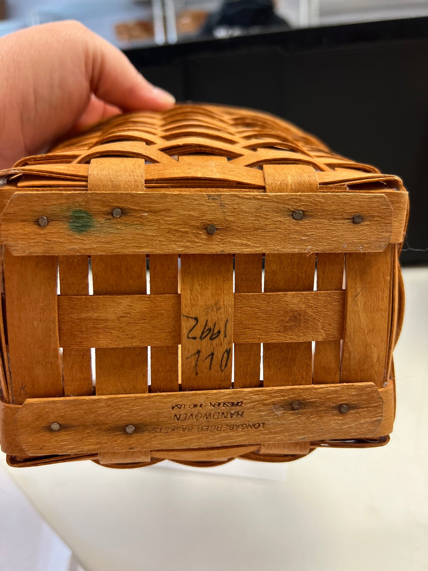 Longaberger 1992 Easter basket with handle tie