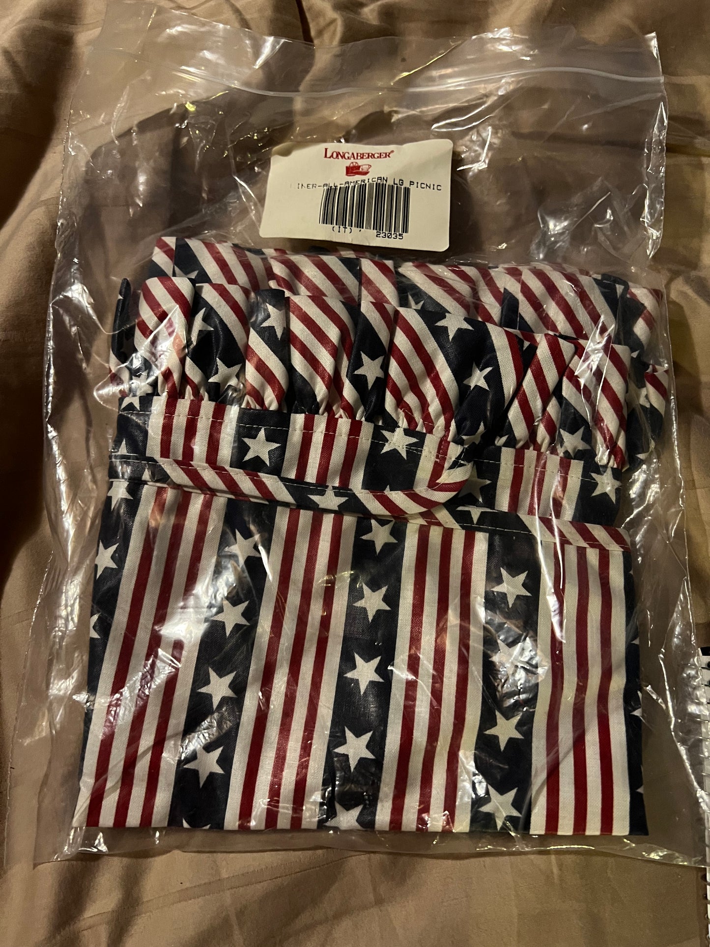 Longaberger Large Picnic Liner in All American