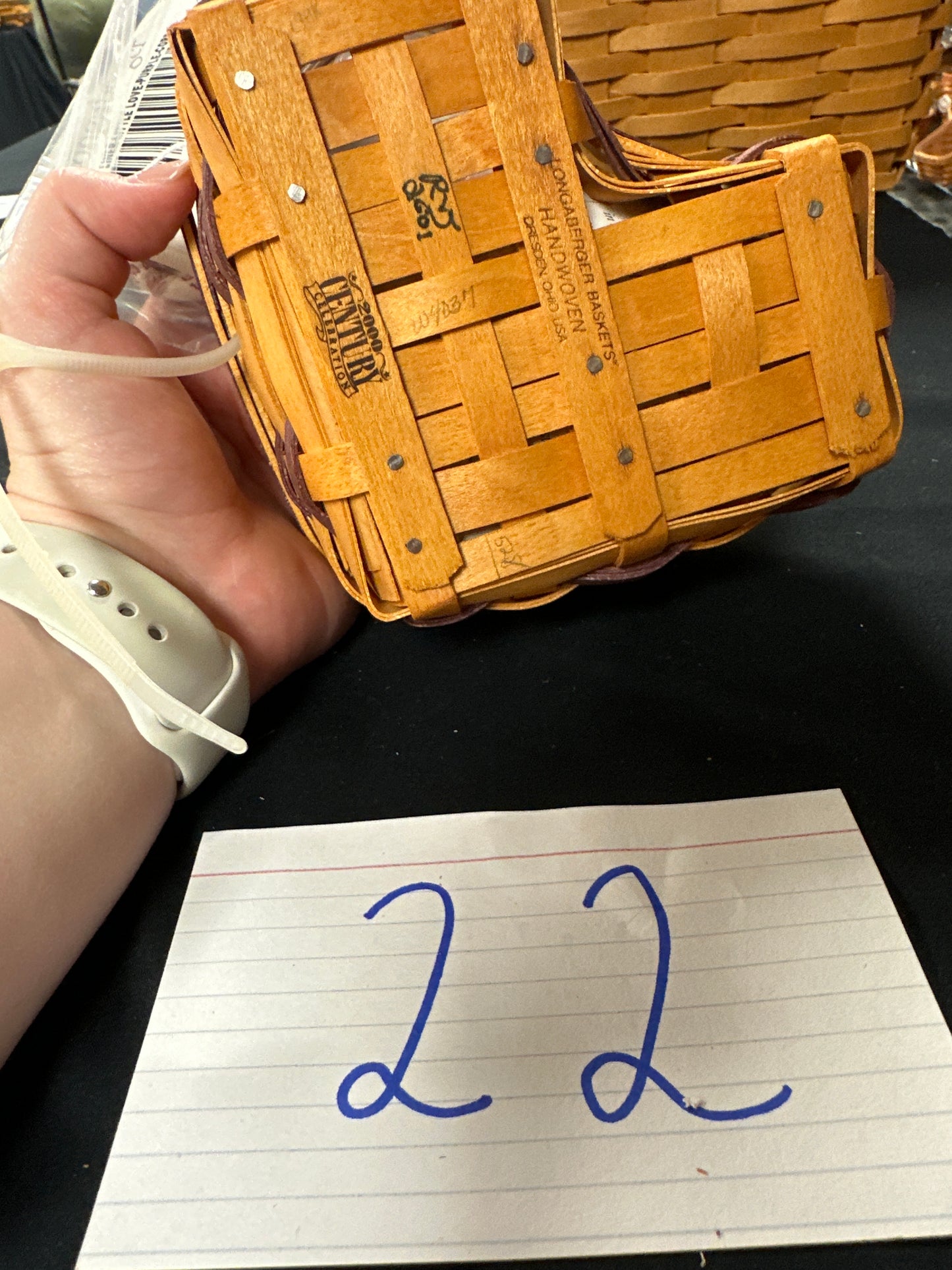 Longaberger Little Love Basket in Purple with Liner and Protector